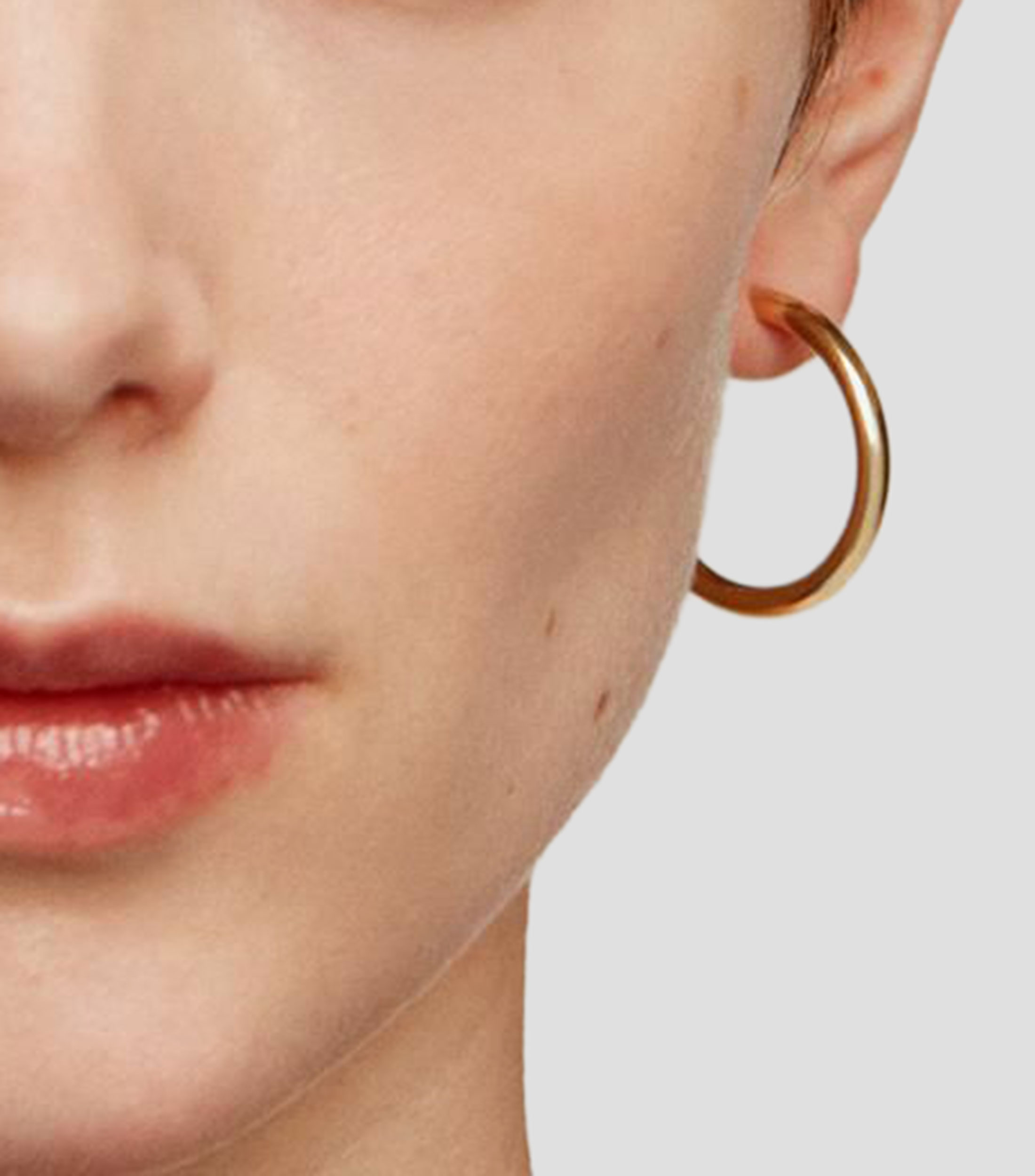 Pendientes en plata Hooped Earrings Mujer