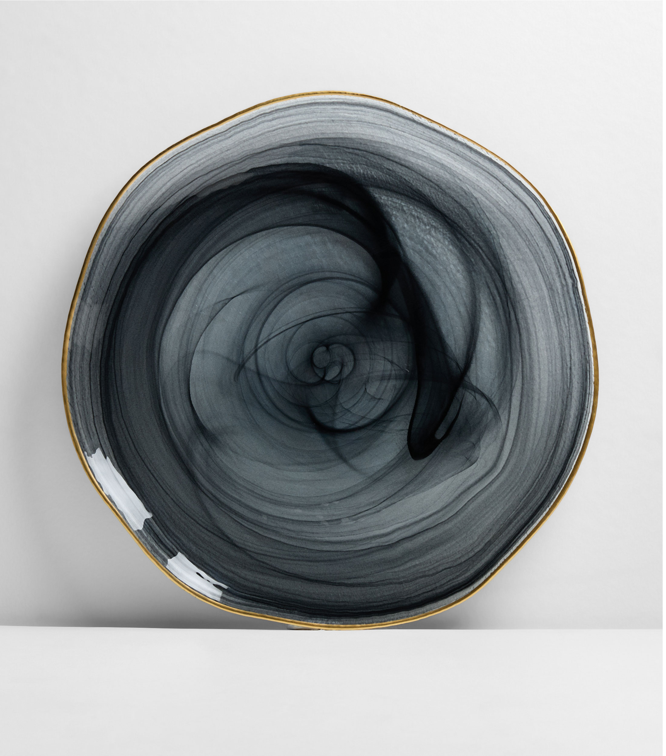 Plato Base Alabastro Negro