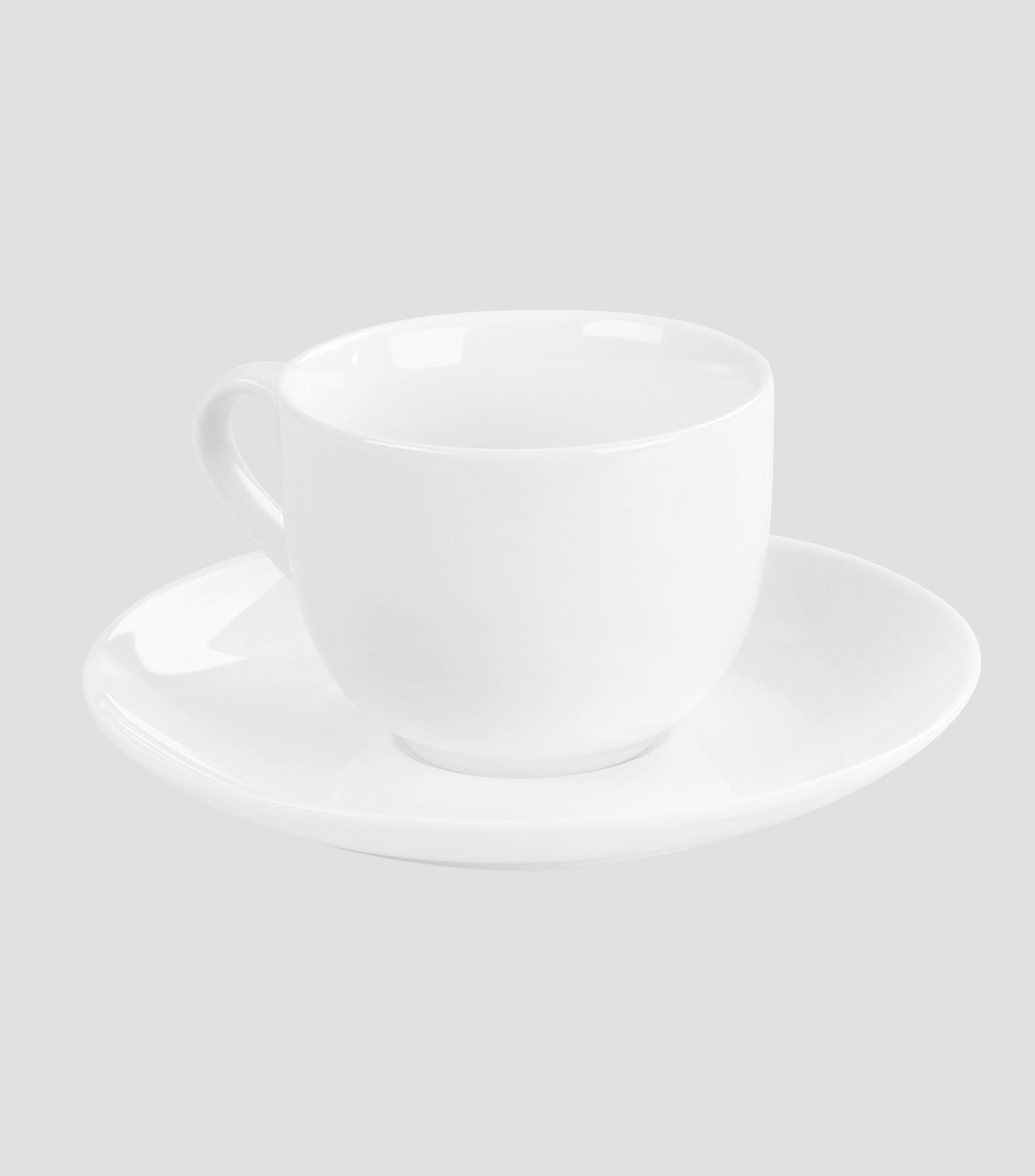 Taza para espresso con plato blanco liso