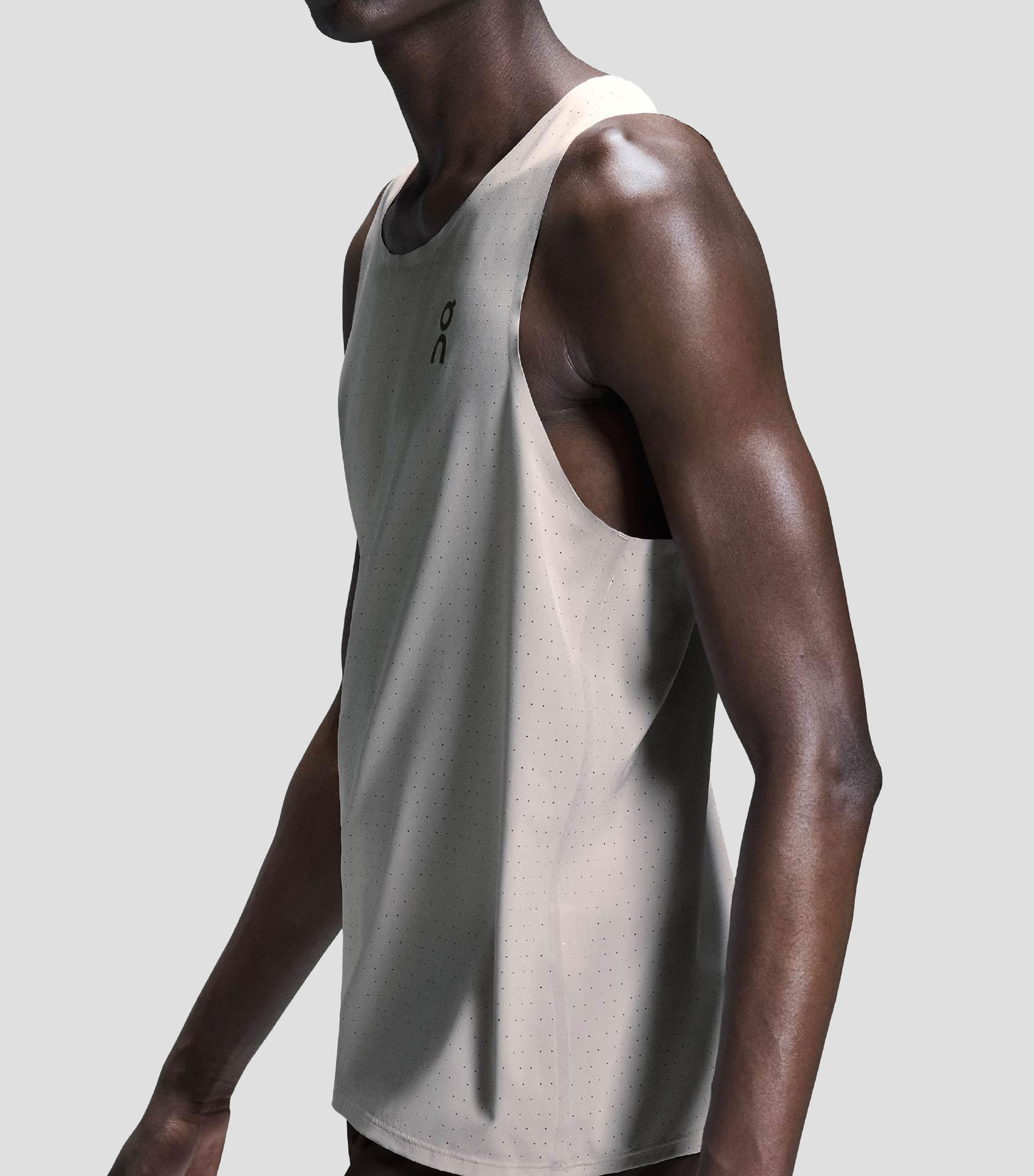 Playera para correr Singlet lisa Hombre