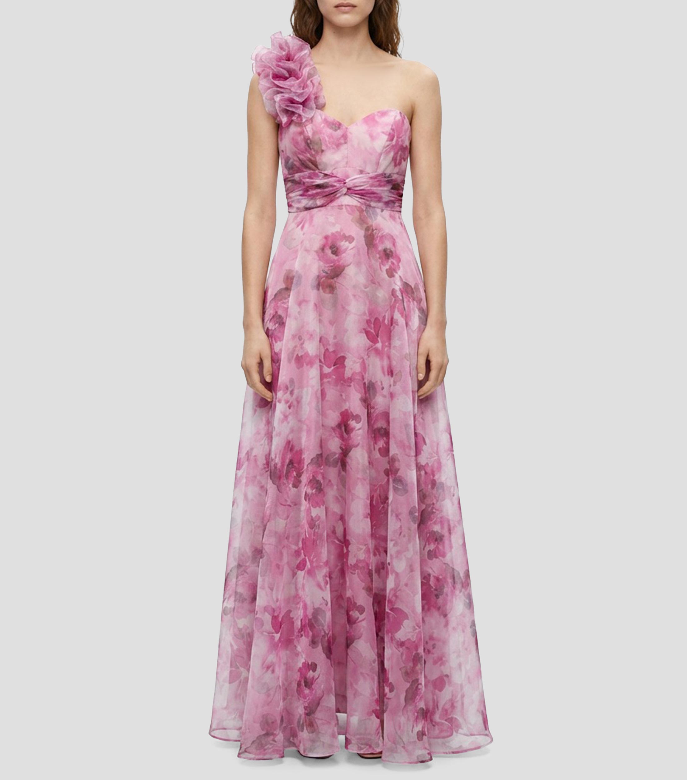Vestido largo estampado Mujer