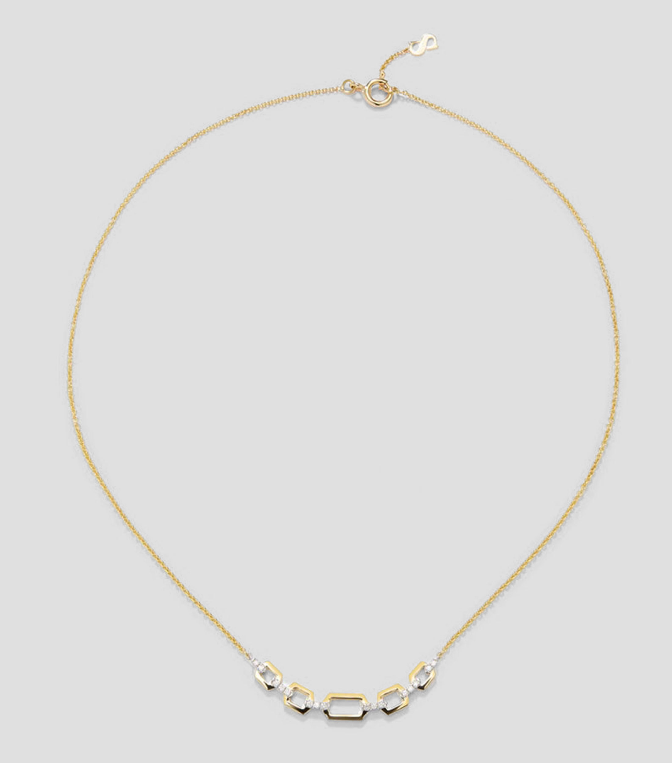Collar oro amarillo de 18 kilates eslabonado Mujer