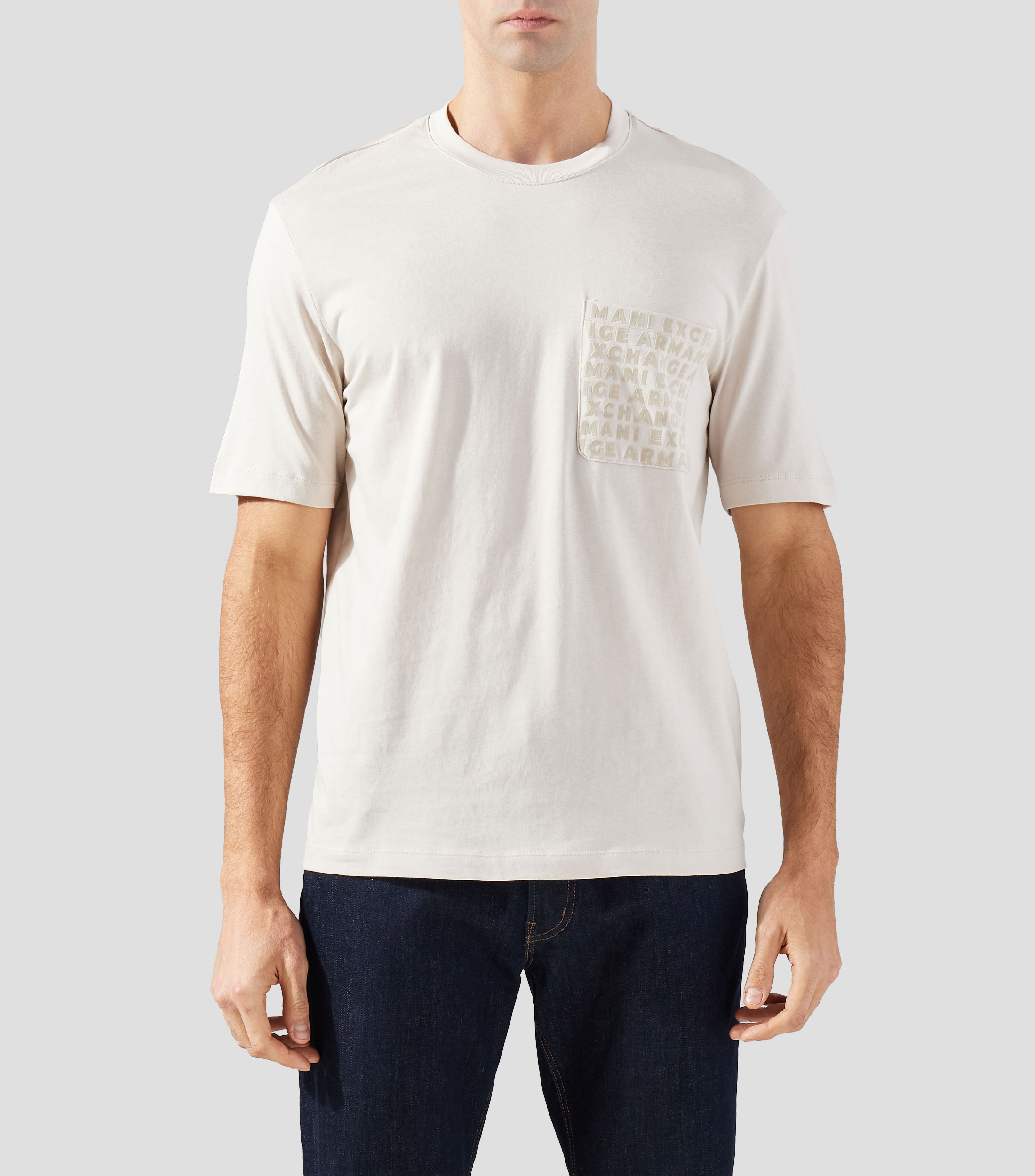 Playera cuello redondo manga corta estampada Hombre