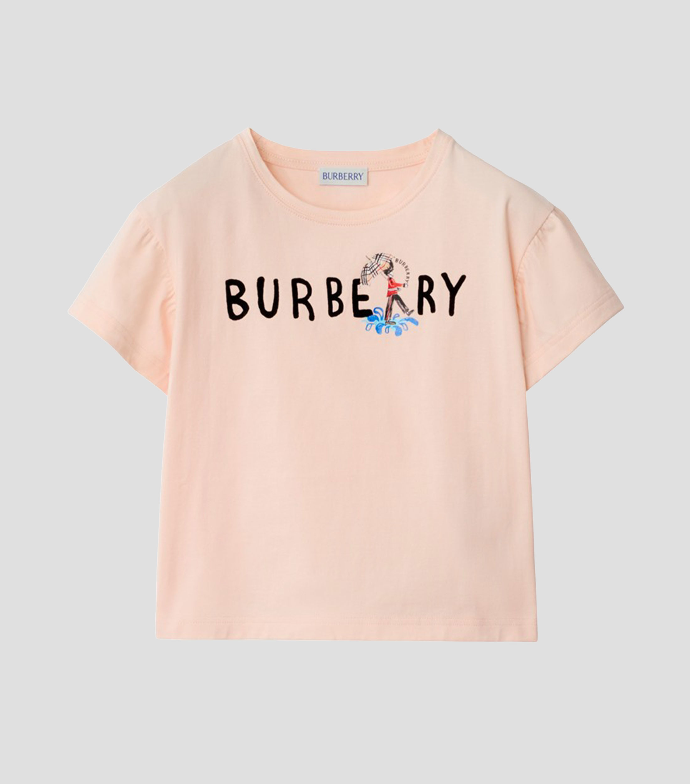 Playera cuello redondo manga larga Estampada Niña