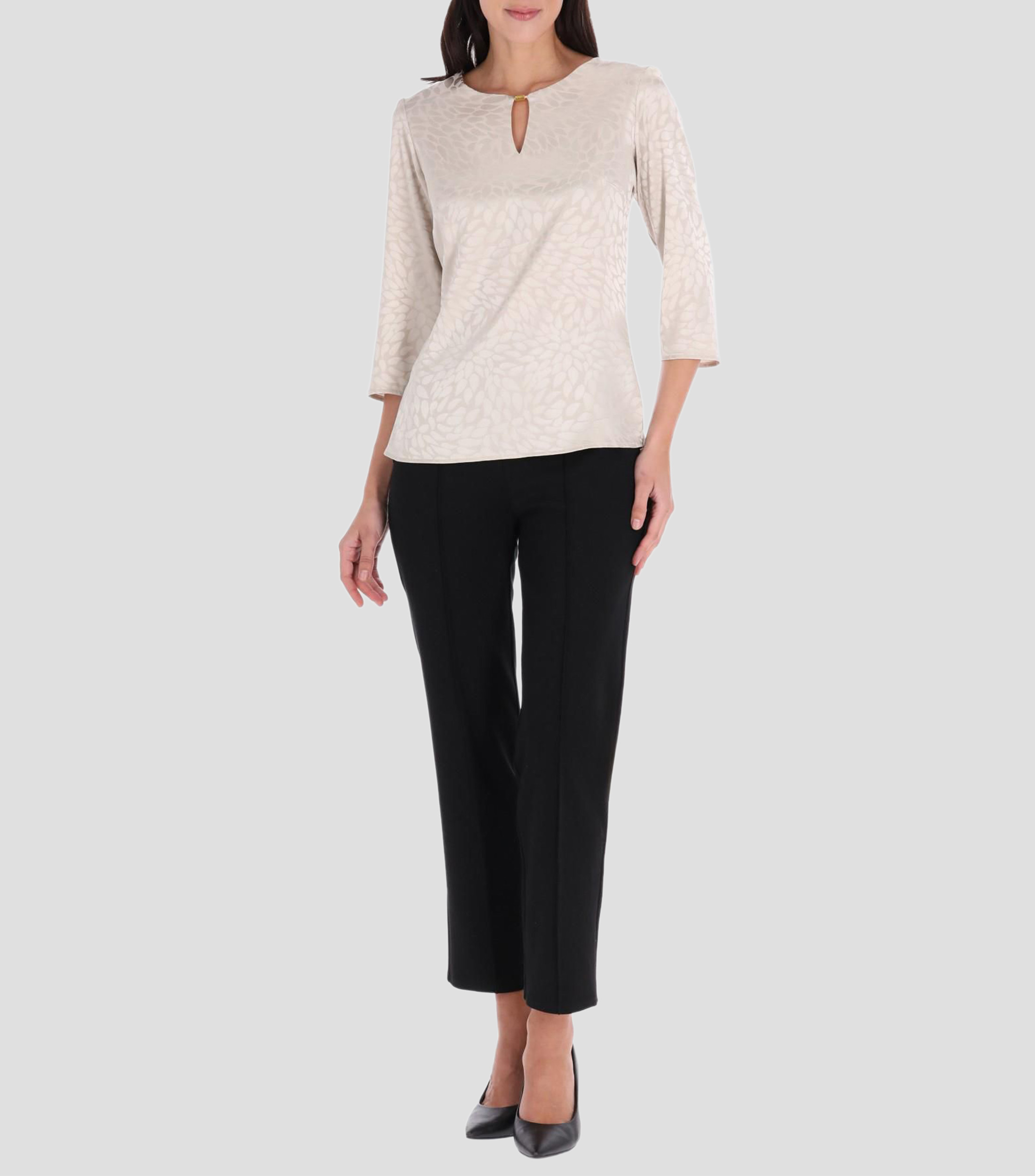 Blusa con diseño estampado manga 3/4 Mujer
