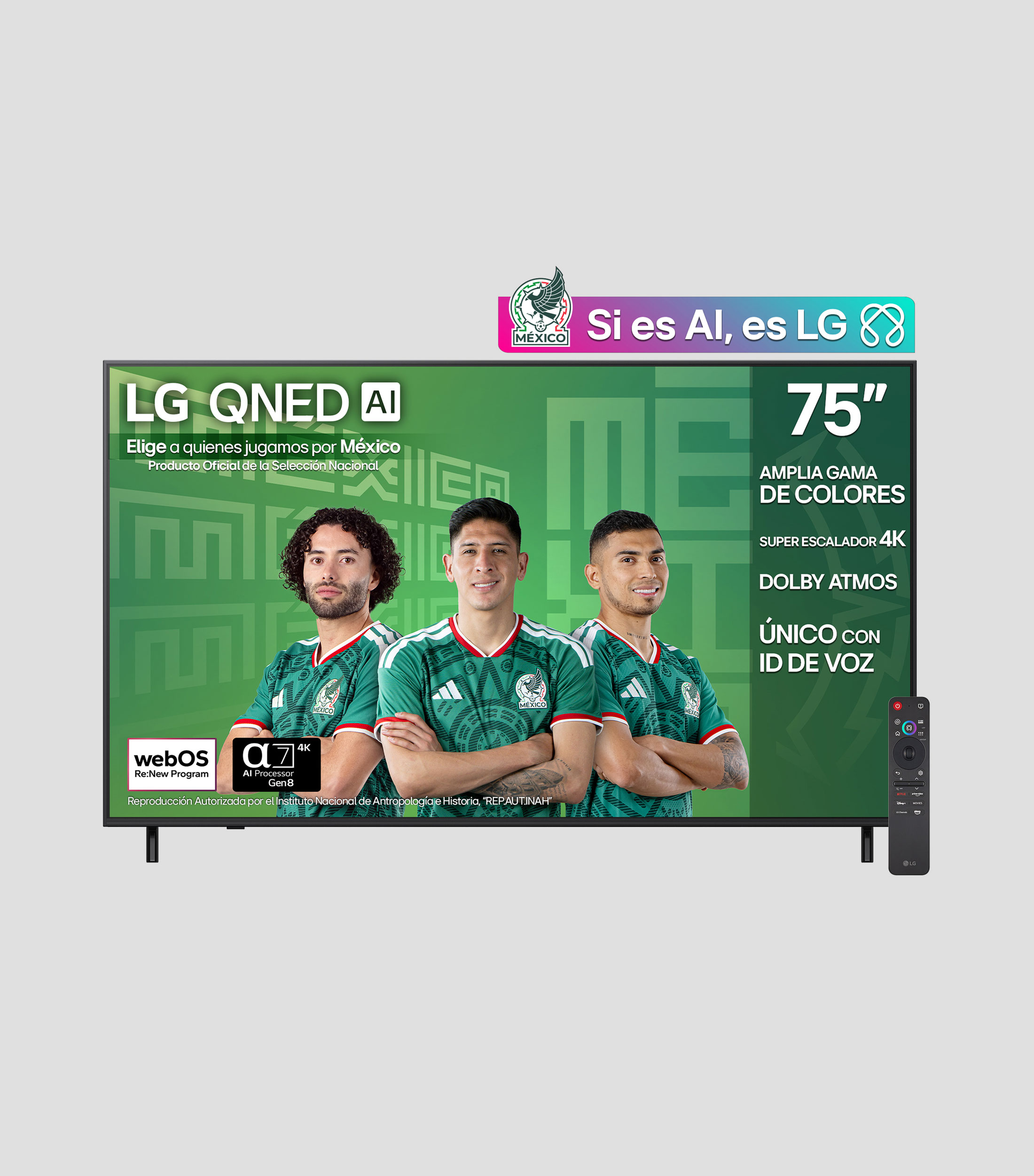 Pantalla 75 pulgadas Plana QNED AI QNED82 4K SMART TV 2025