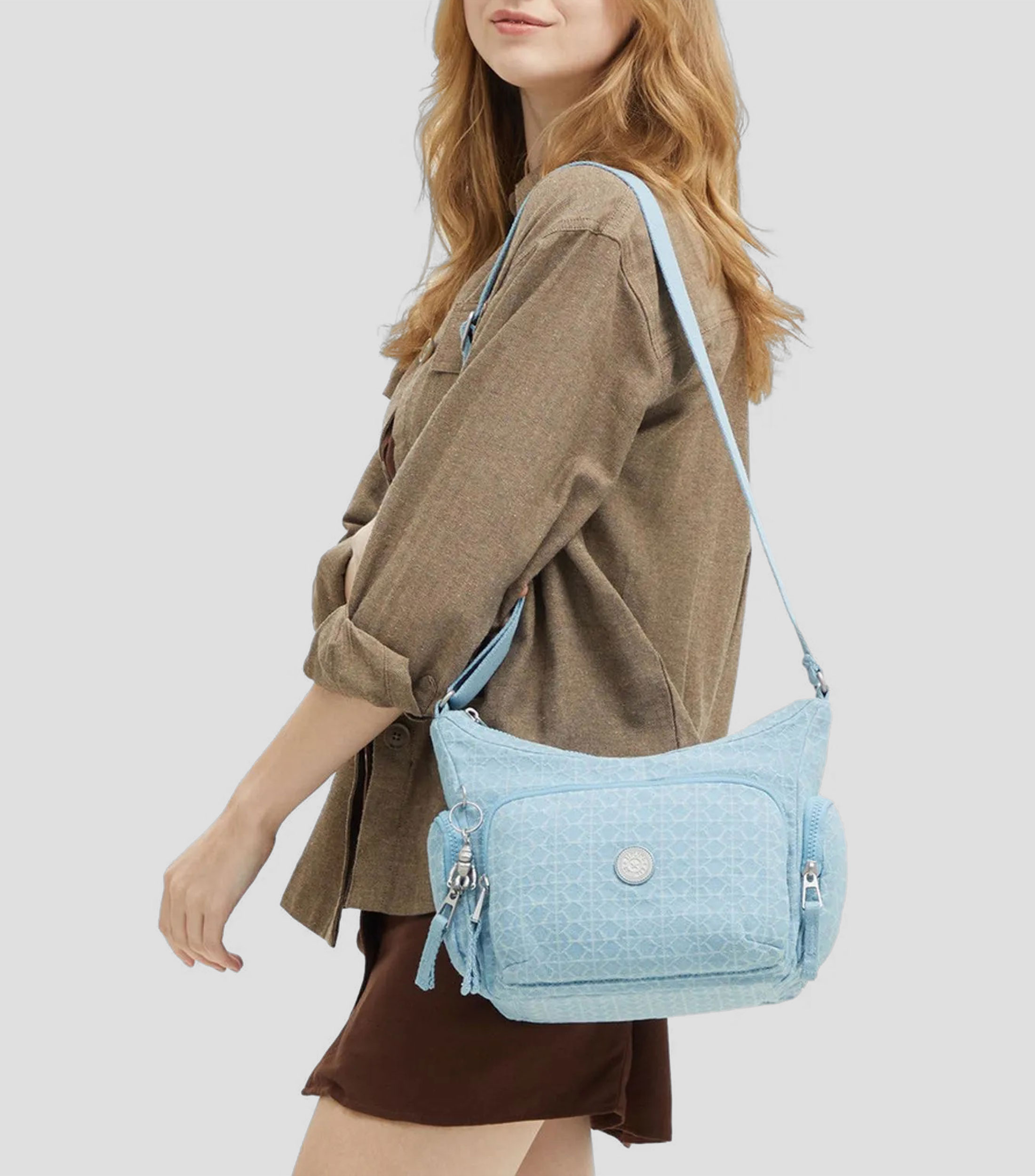 Bolsa shoulder Gabb S azul cielo estampada Mujer