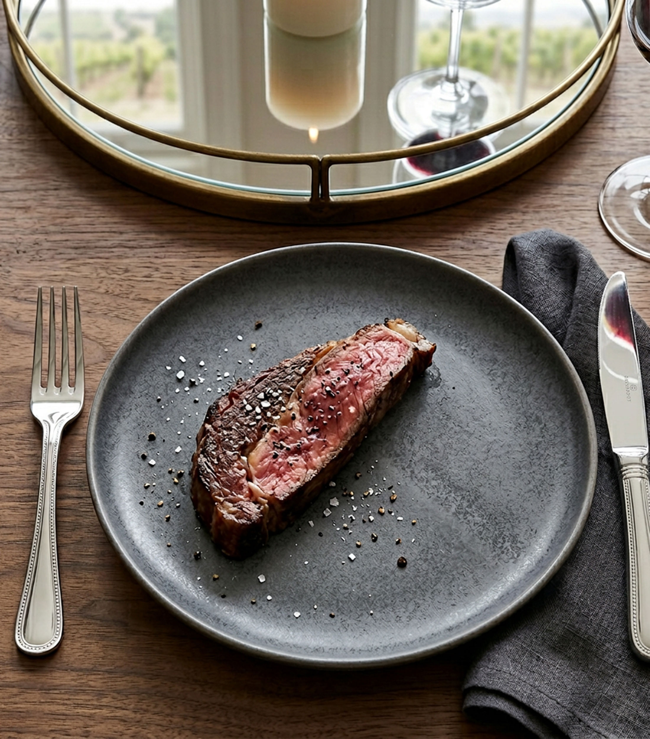 Cuchillo para carne Perle en acero inoxidable