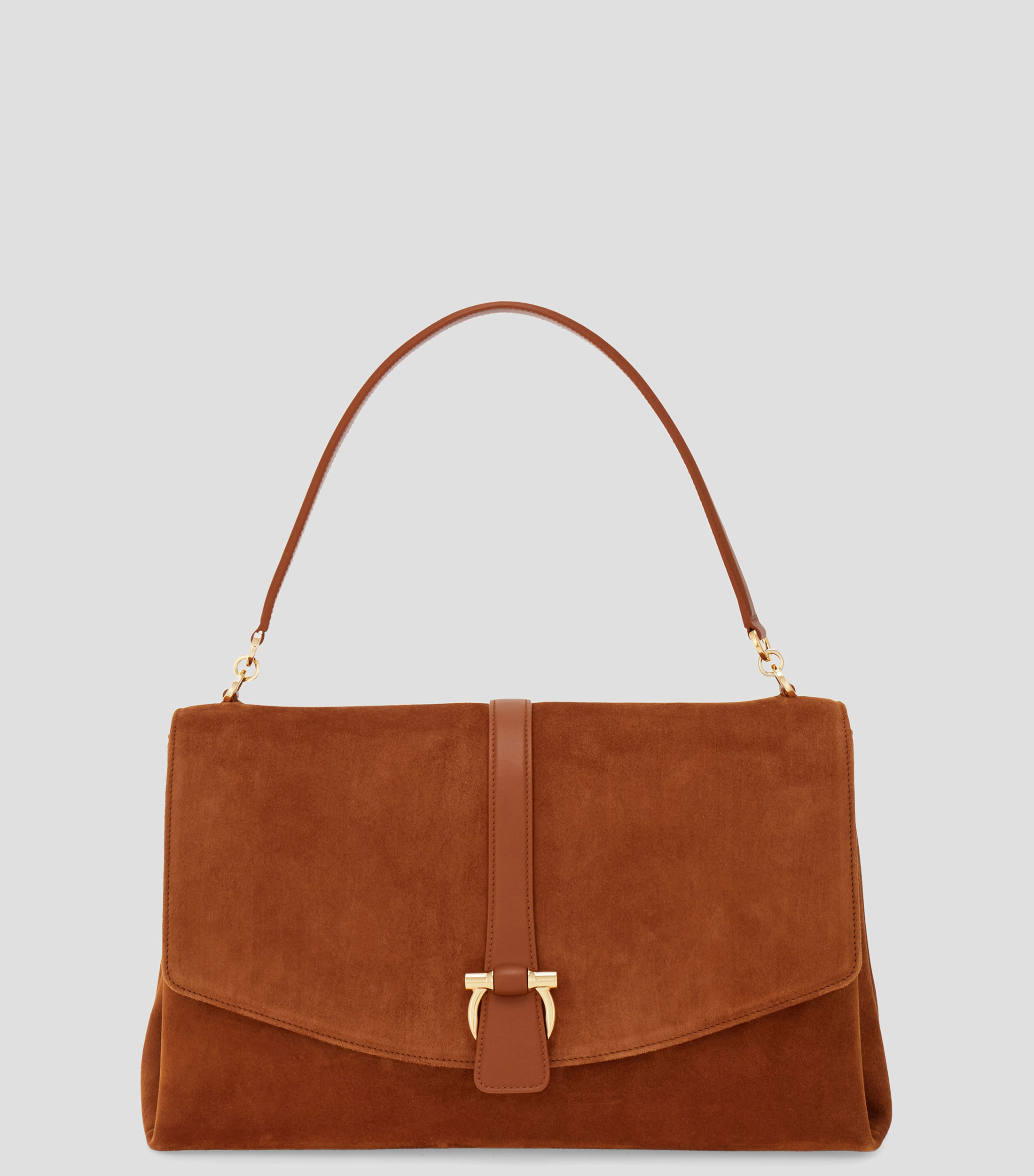 Bolsa shoulder en ante liso Mujer