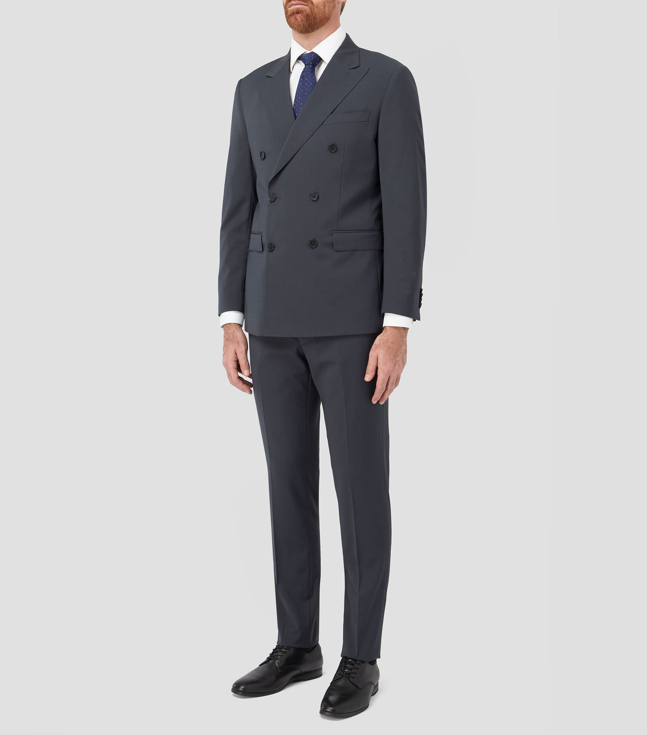 Traje de corte recto liso Hombre