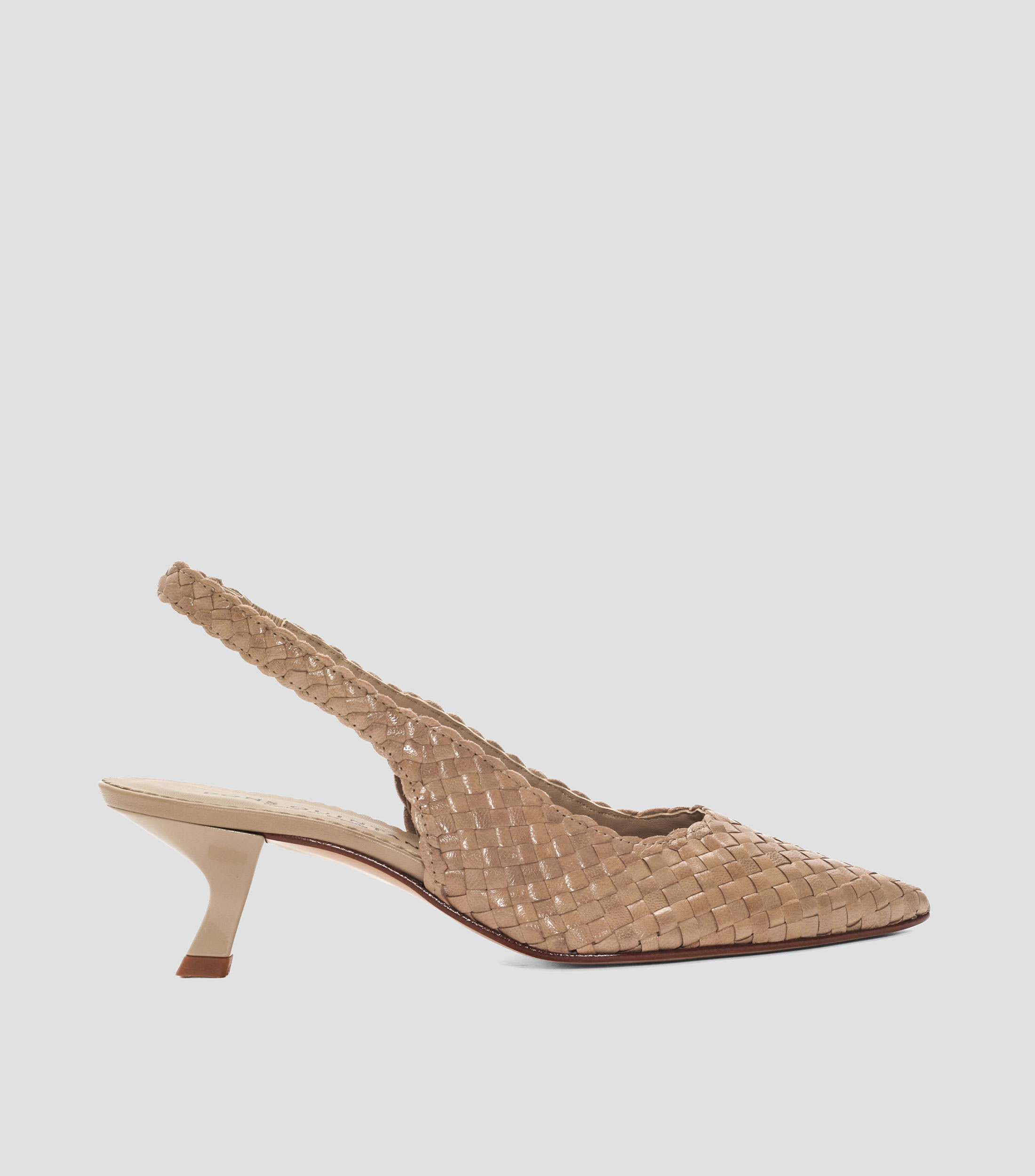 Zapatillas slingback Carol con tacón bajo delgado Mujer