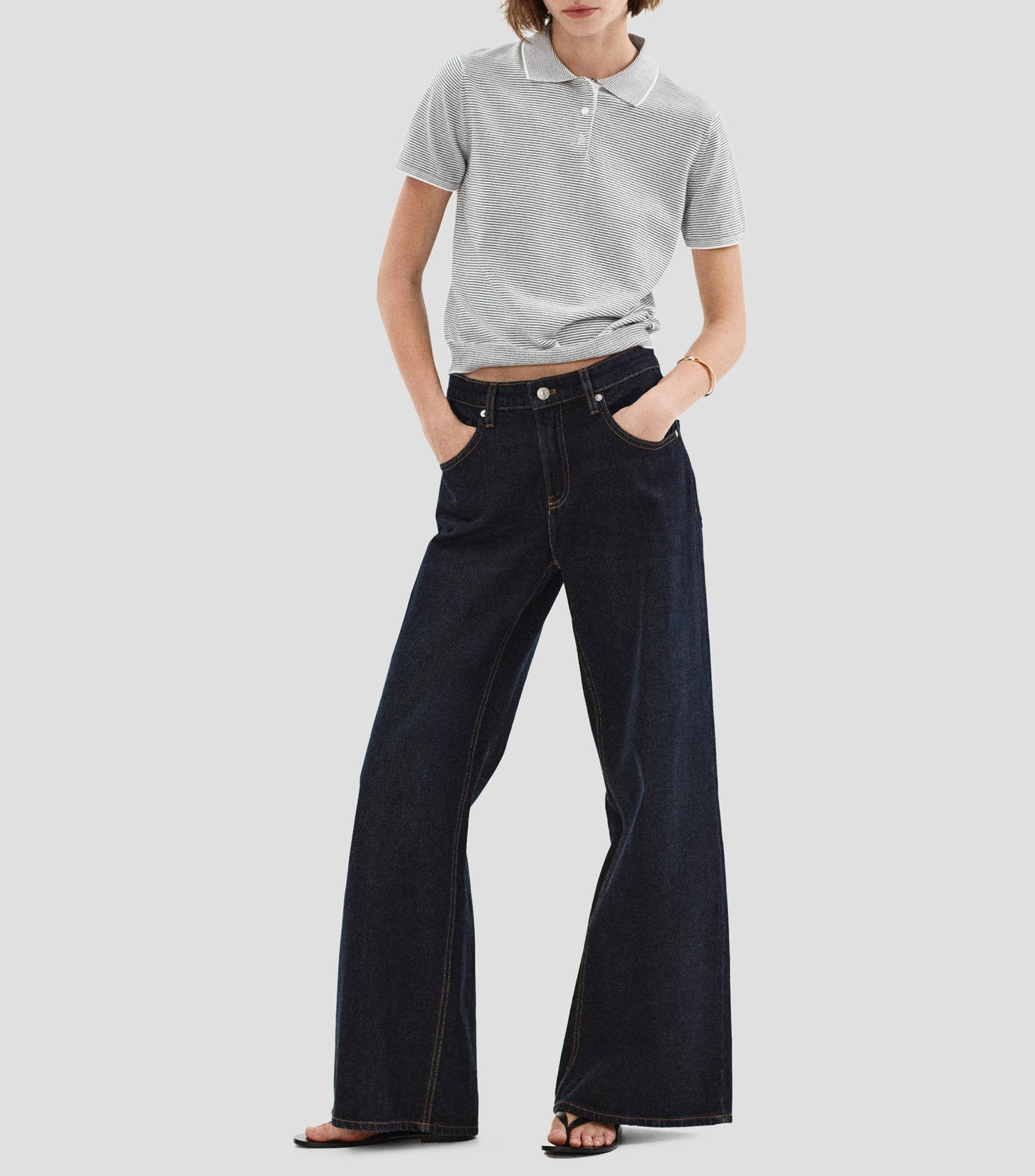 Suéter cuello tipo polo Mujer