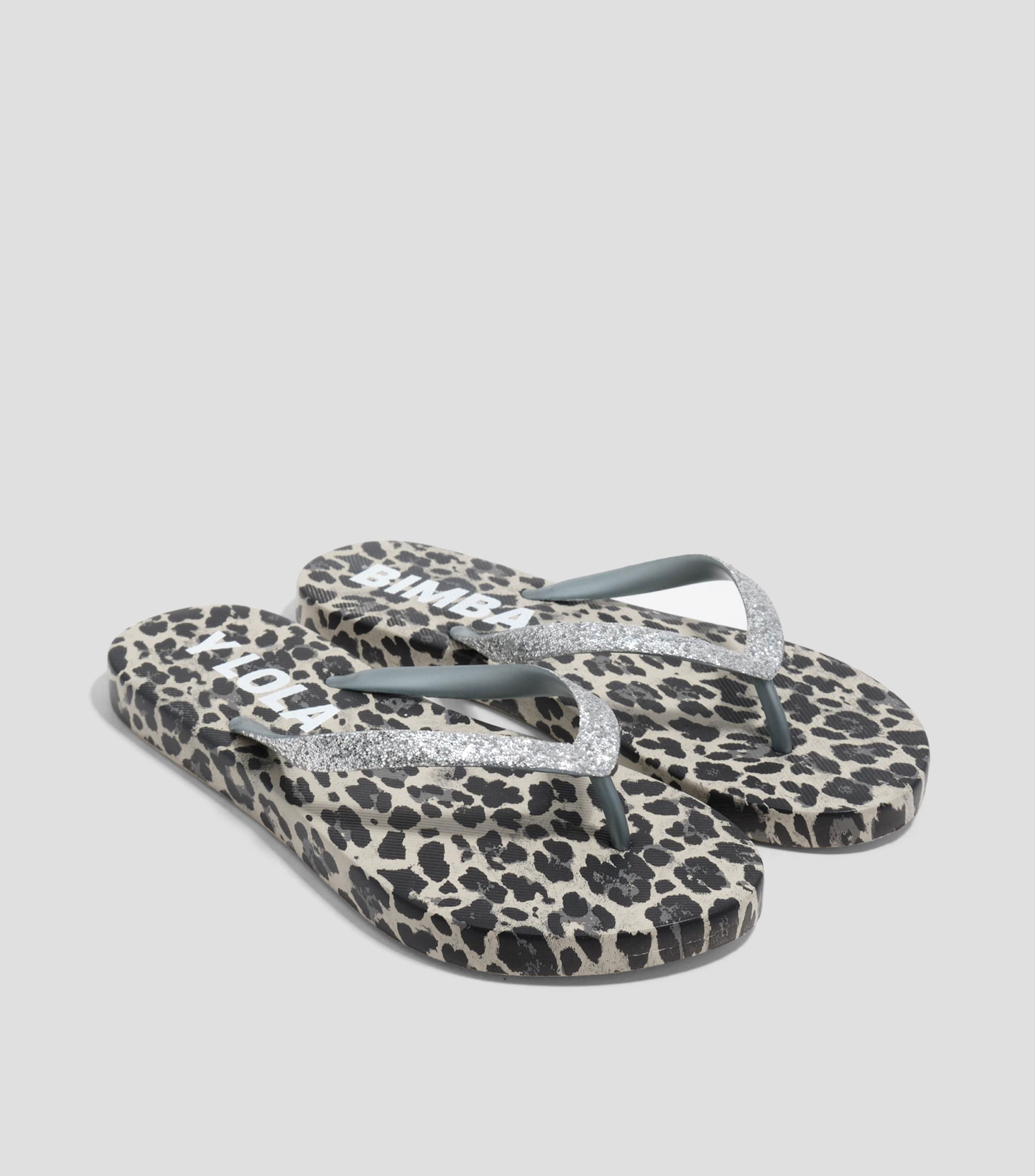 Sandalias flip flop Leopard Mujer