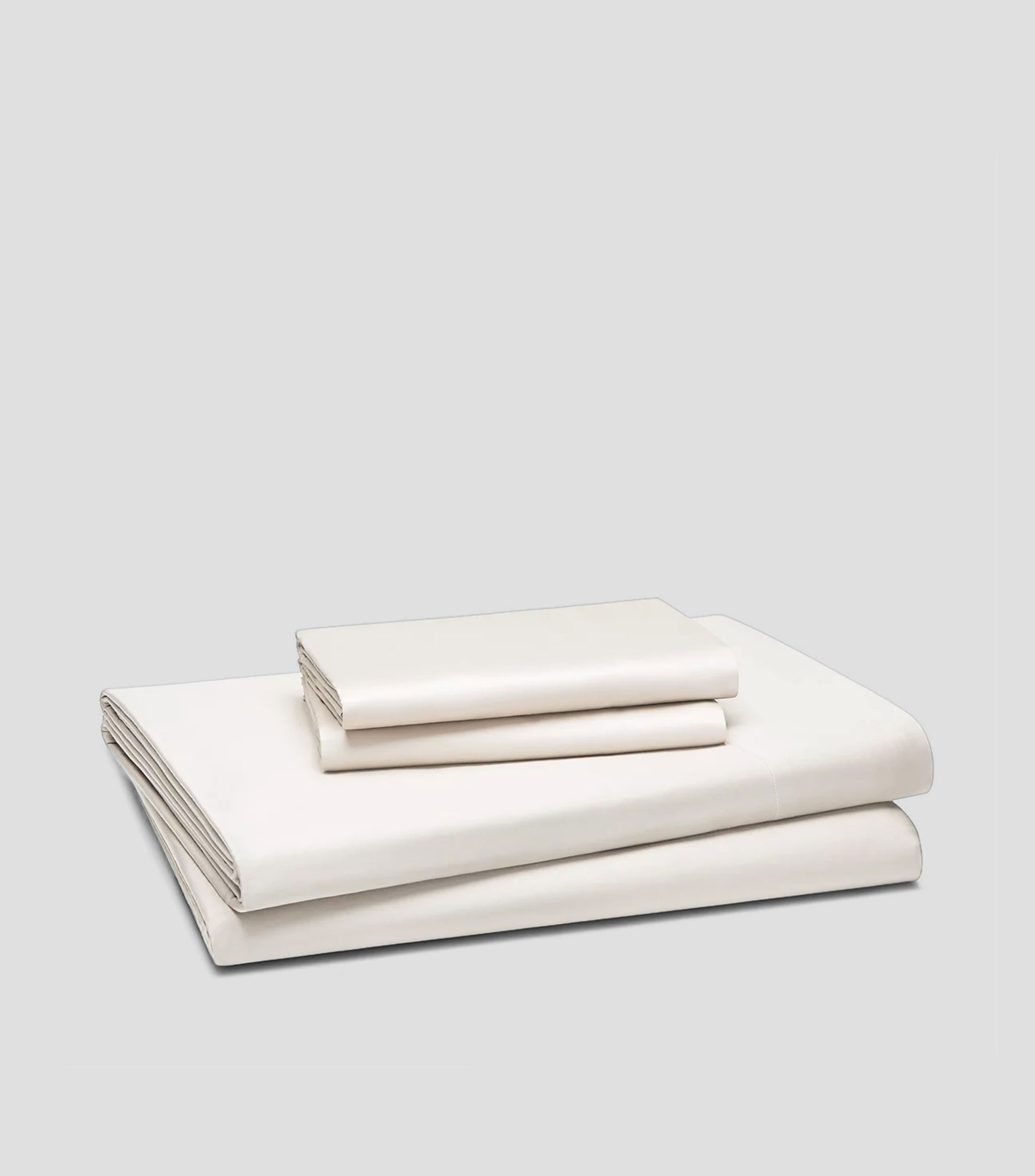 Juego de sábanas king size en algodón Francine crema