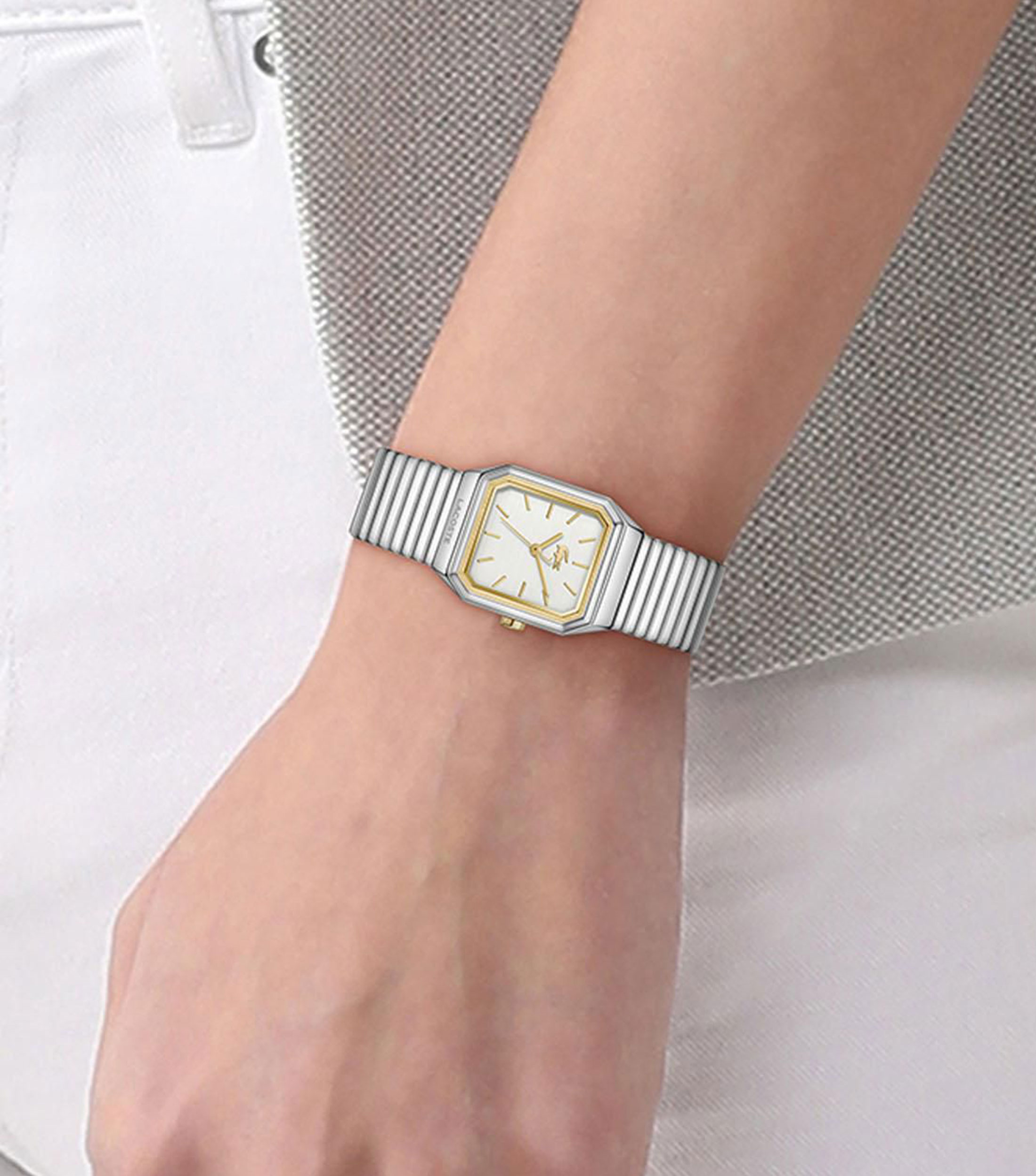 Reloj para Mujer Rene casual plateado, dorado