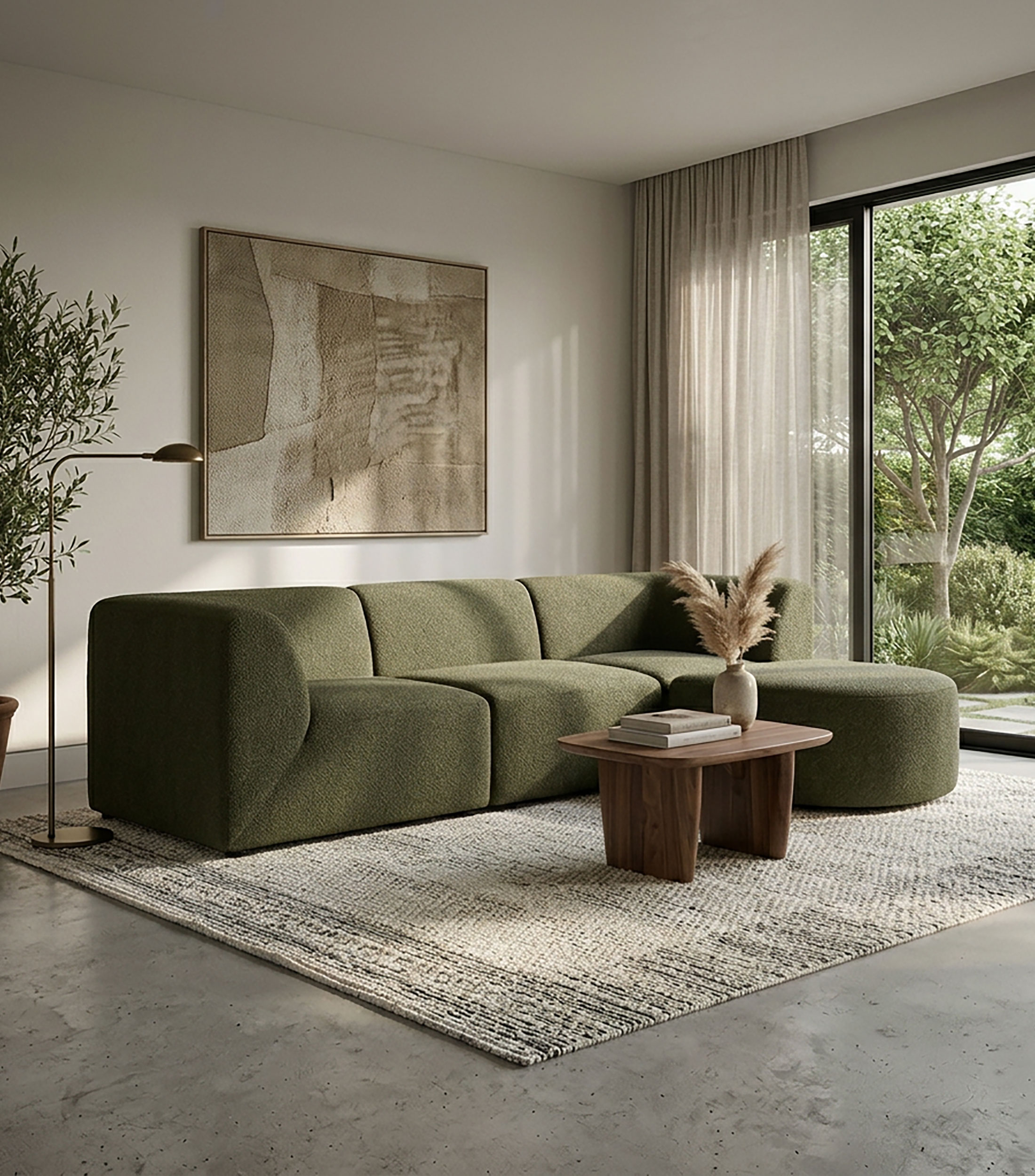 Sillón Auburn verde oliva