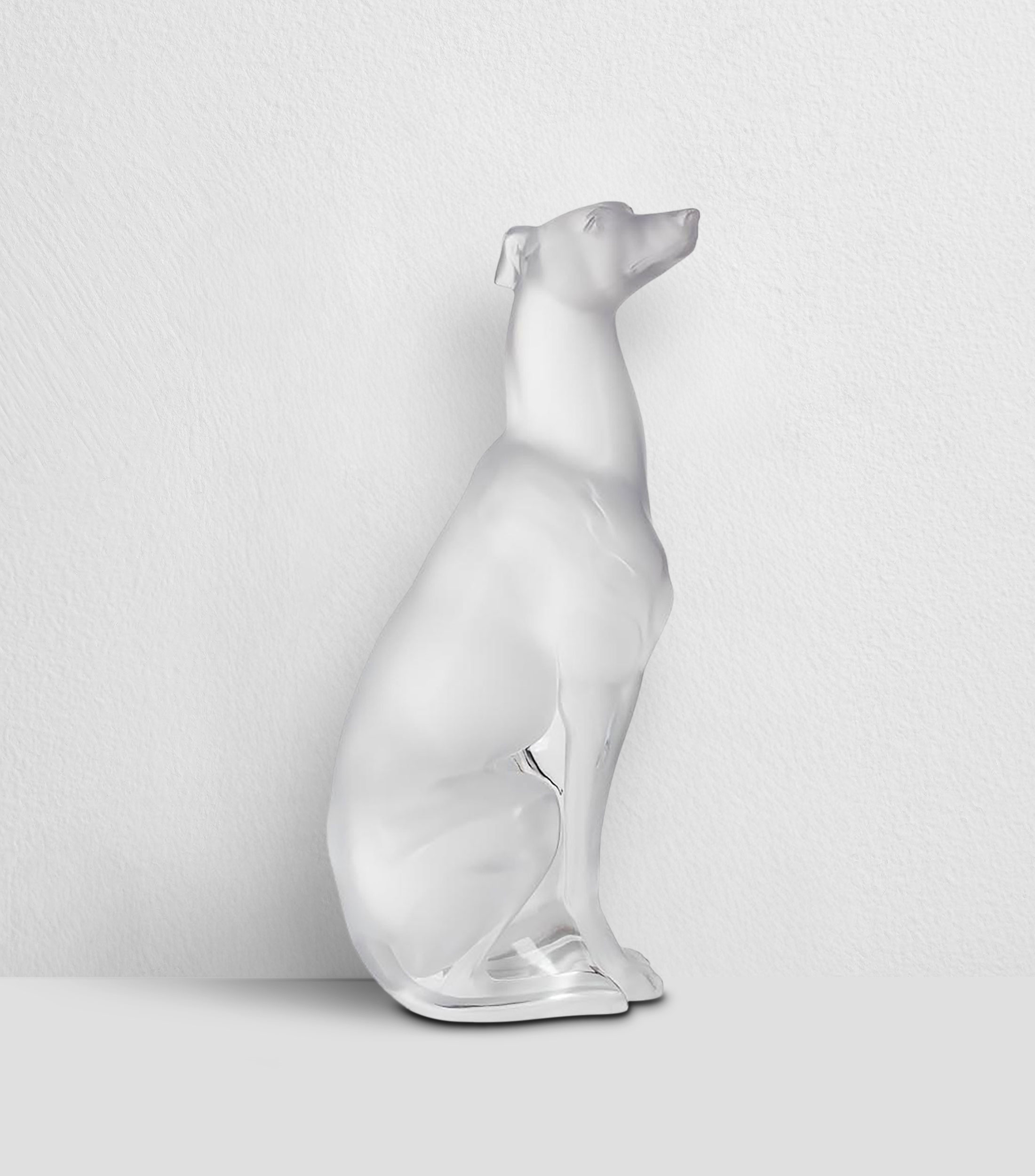 Escultura Galgo en cristal