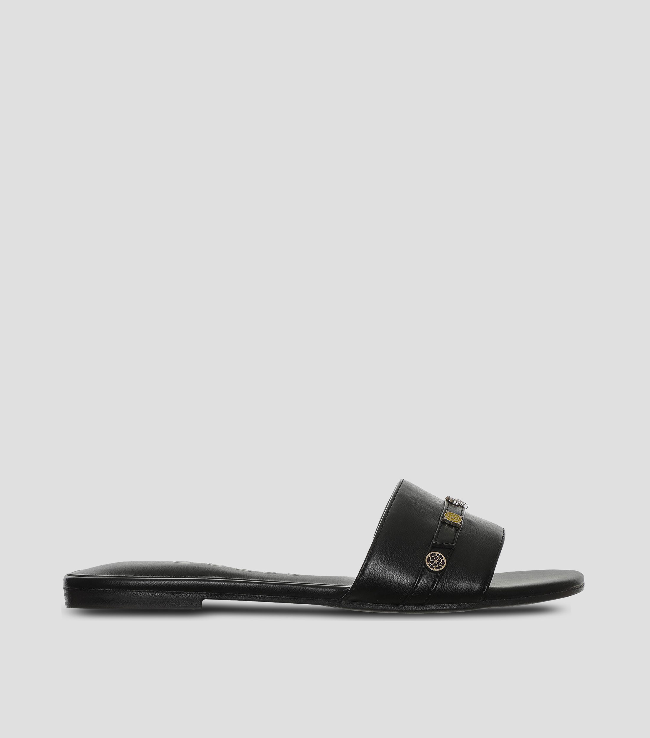 Sandalias con tacón bajo de media luna Mujer