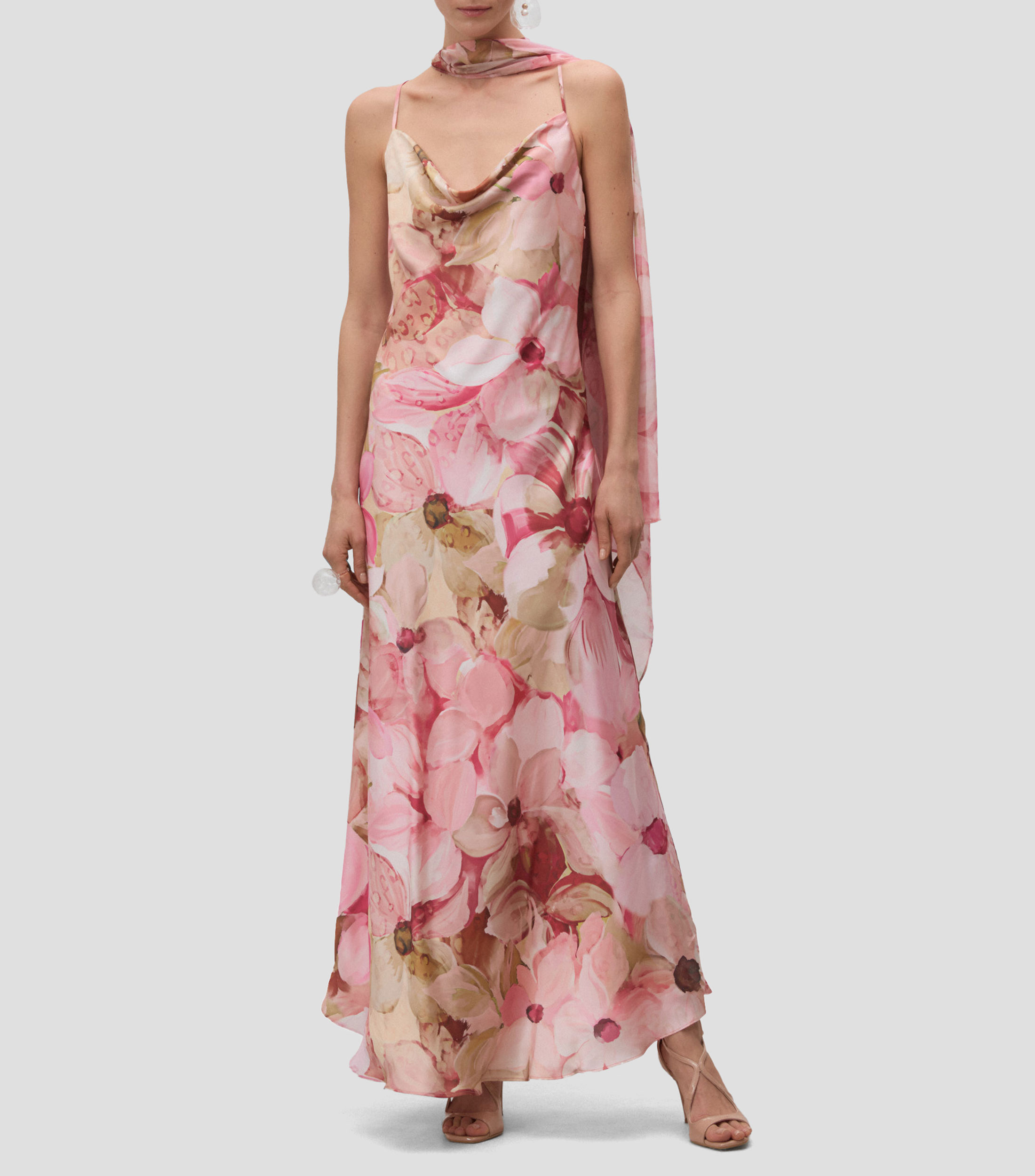 Vestido de fiesta maxi estampado Mujer
