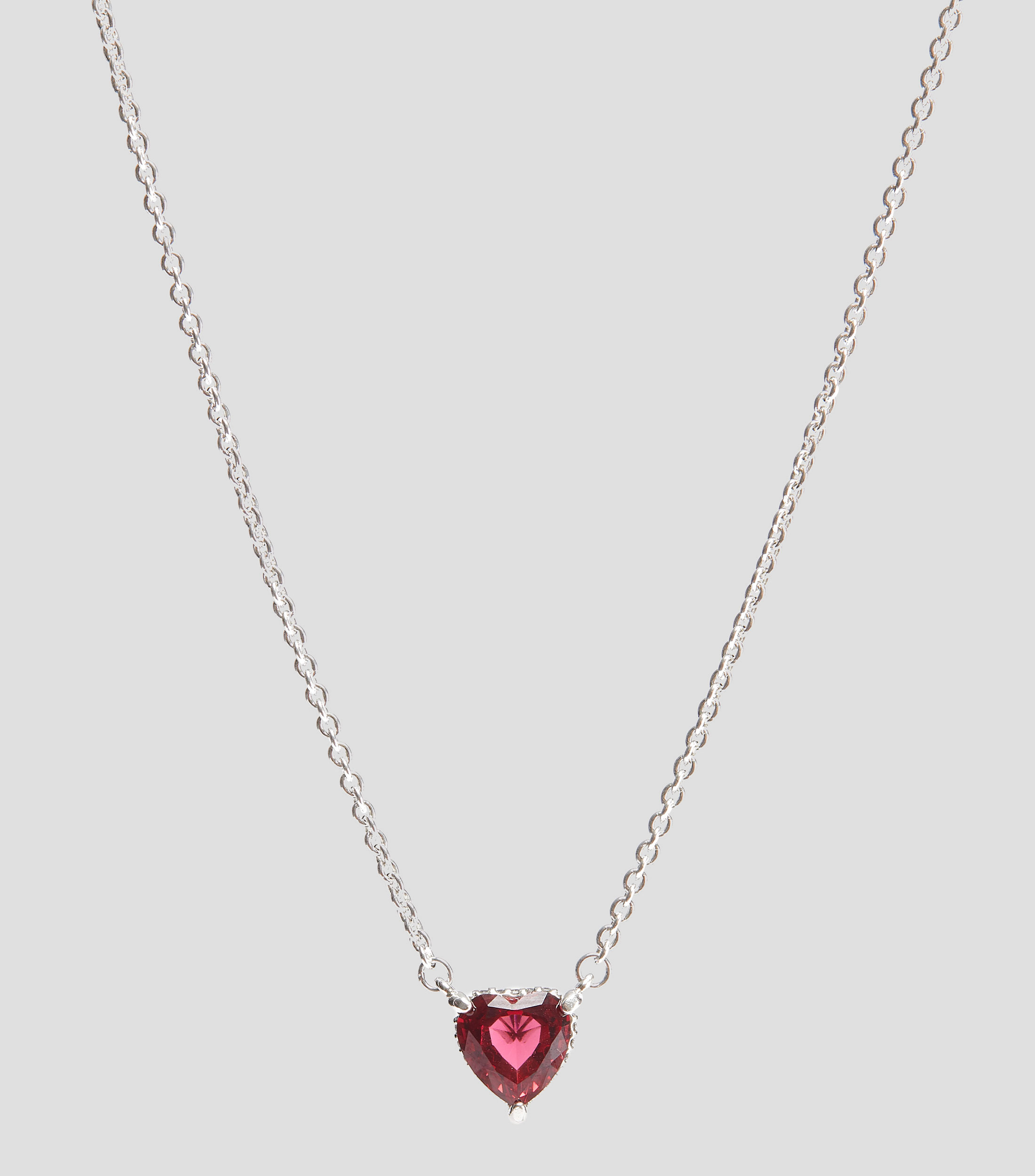 Collar con Corazón en Plata Mujer