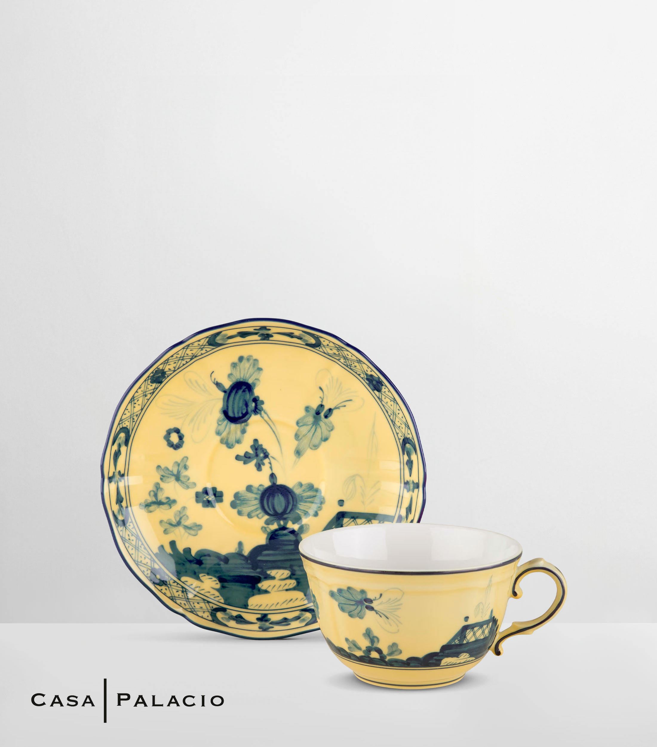 Plato con Taza Oriente Italiano Citrino