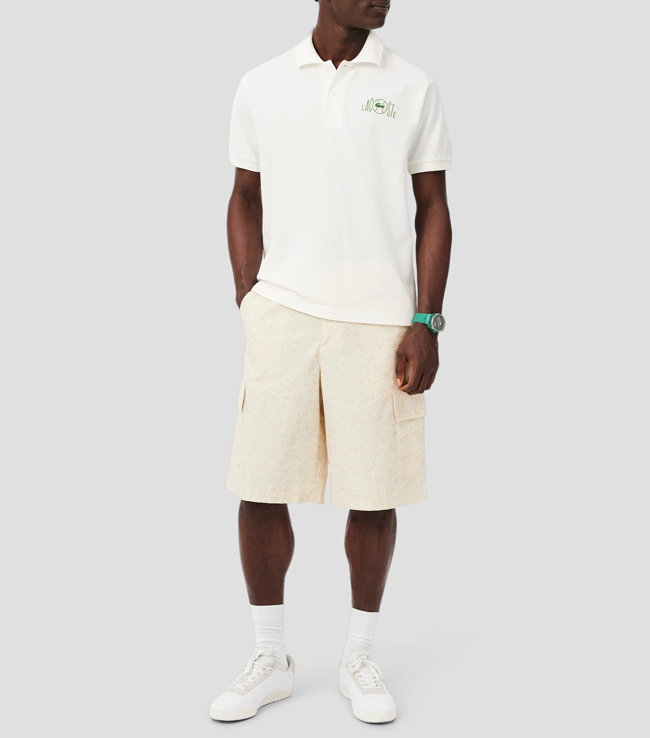 Playera tipo polo manga corta lisa Hombre