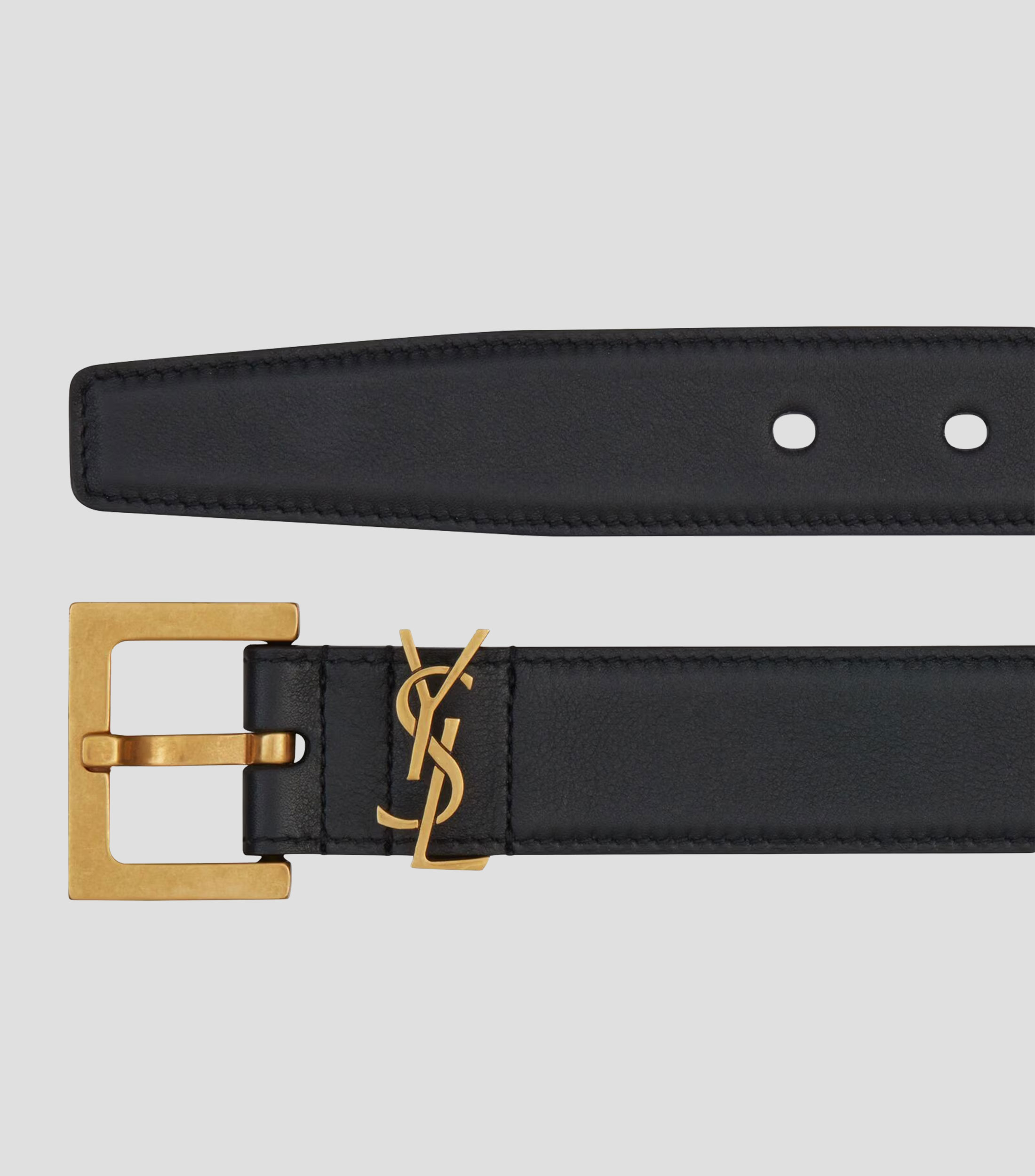 Cinturón en piel negro Cassandre Unisex