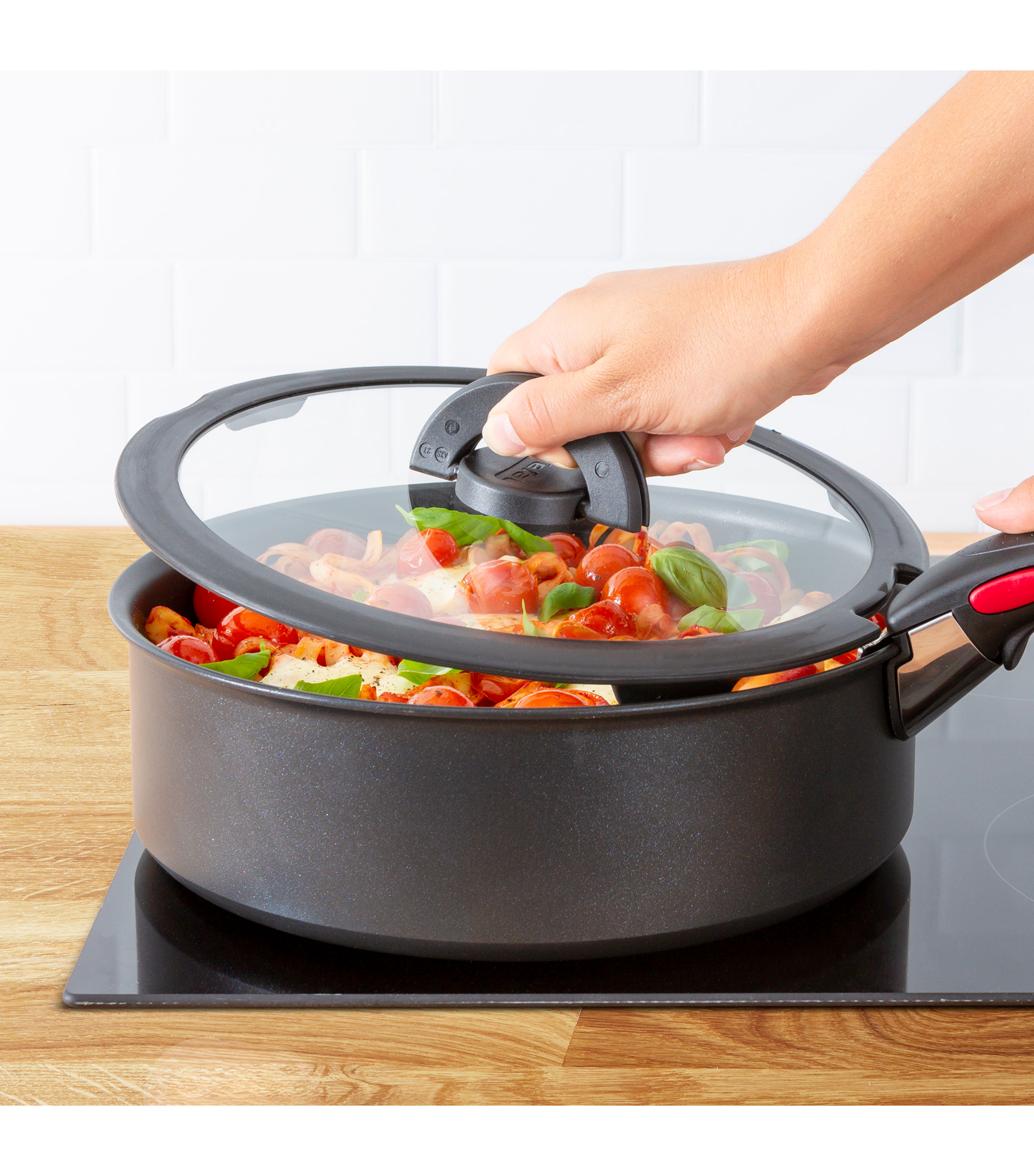 Tapa para olla y sartén Ingenio 20 cm Negro