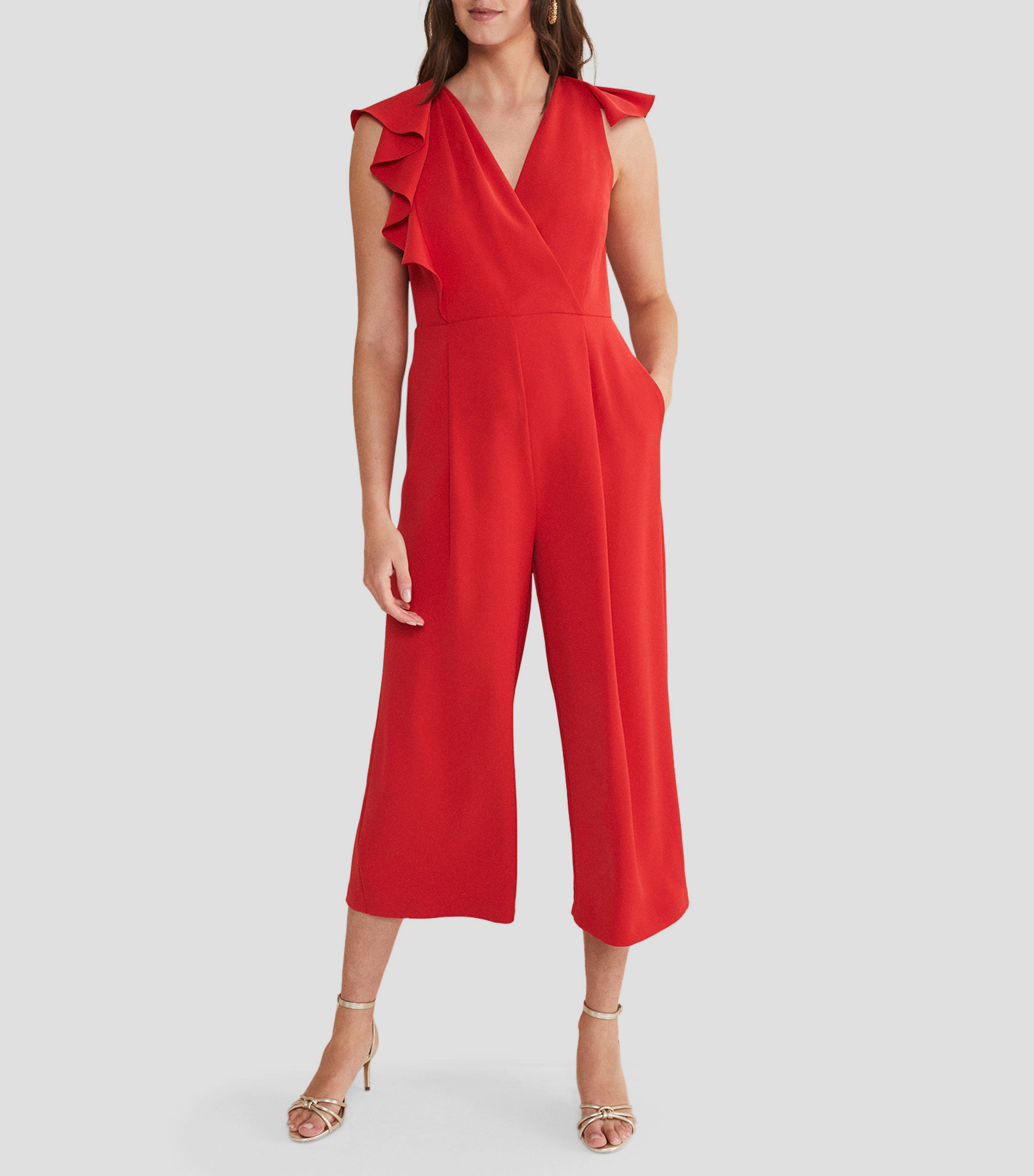 Jumpsuit de corte crop Mujer