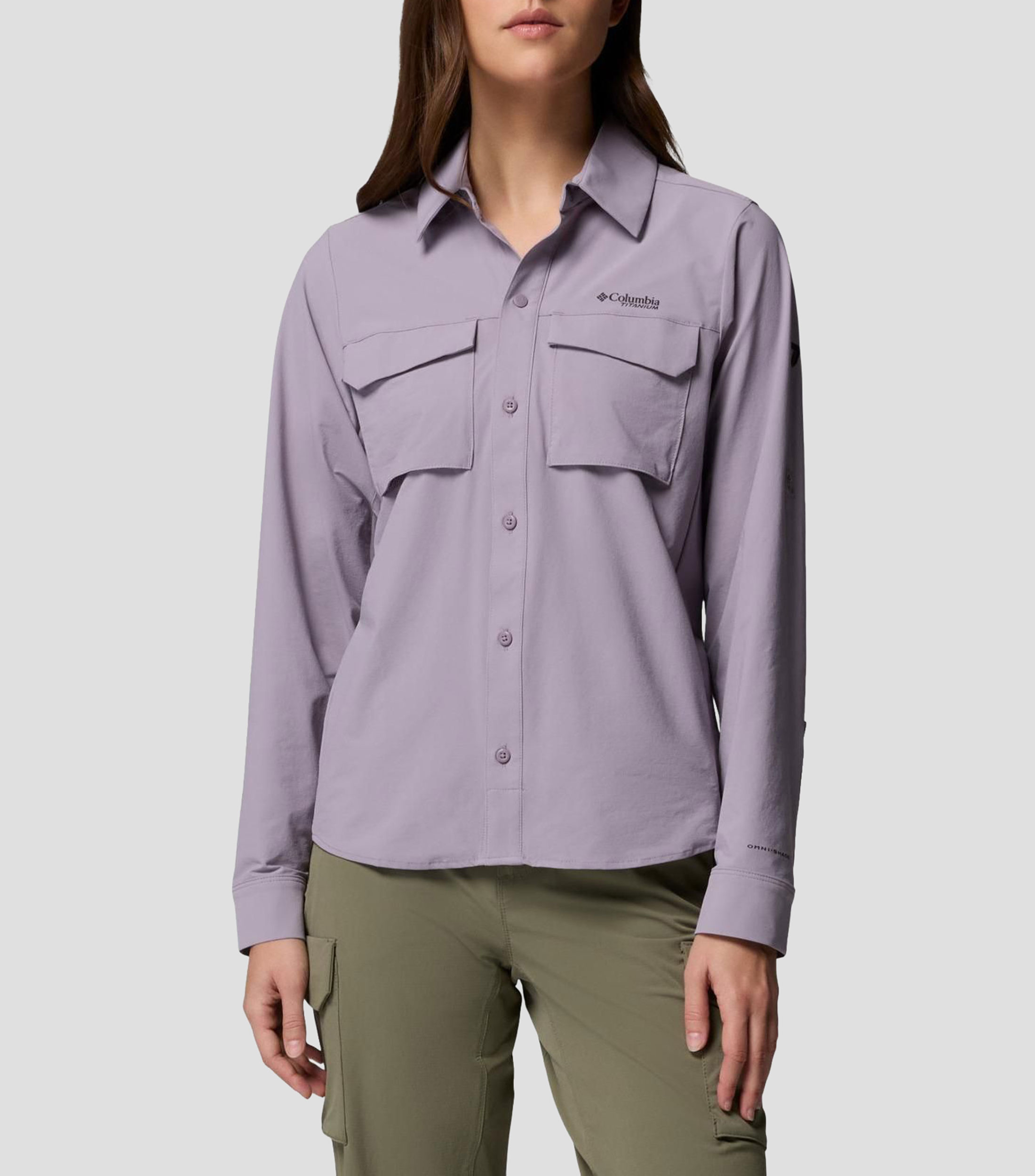 Camisa lisa manga larga para senderismo Silver Ridge Elite Mujer