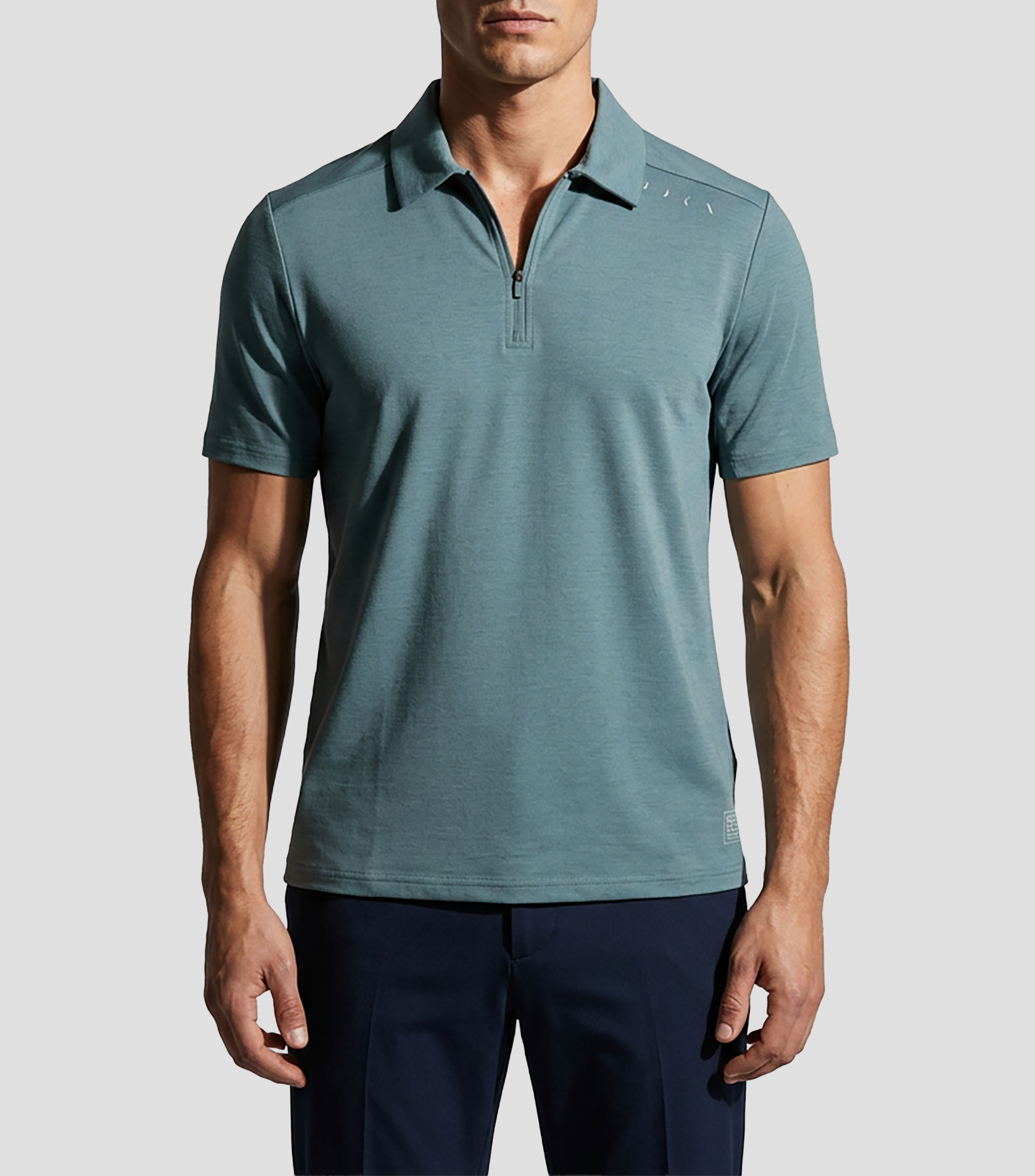 Playera tipo polo manga corta lisa Hombre