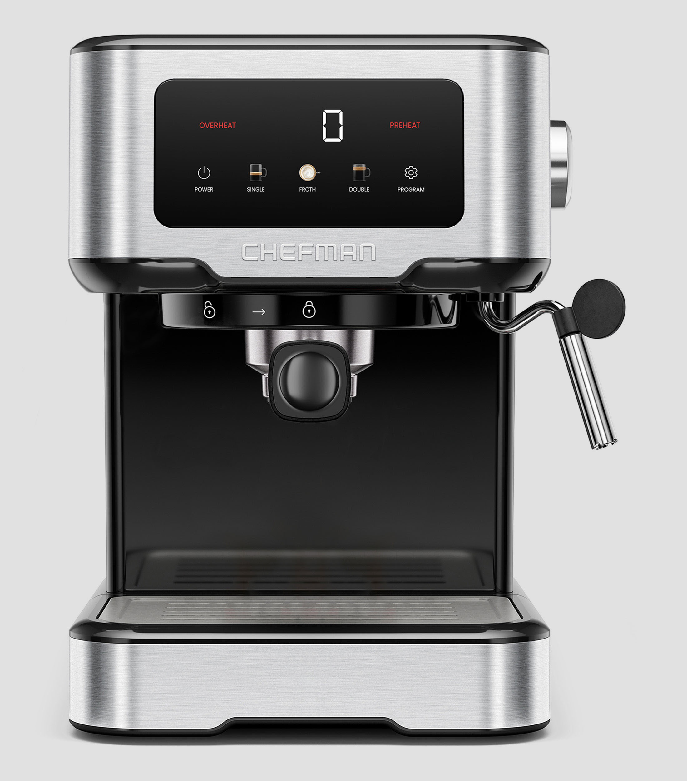 Cafetera Espresso 1.5 Litros en Acero Inoxidable