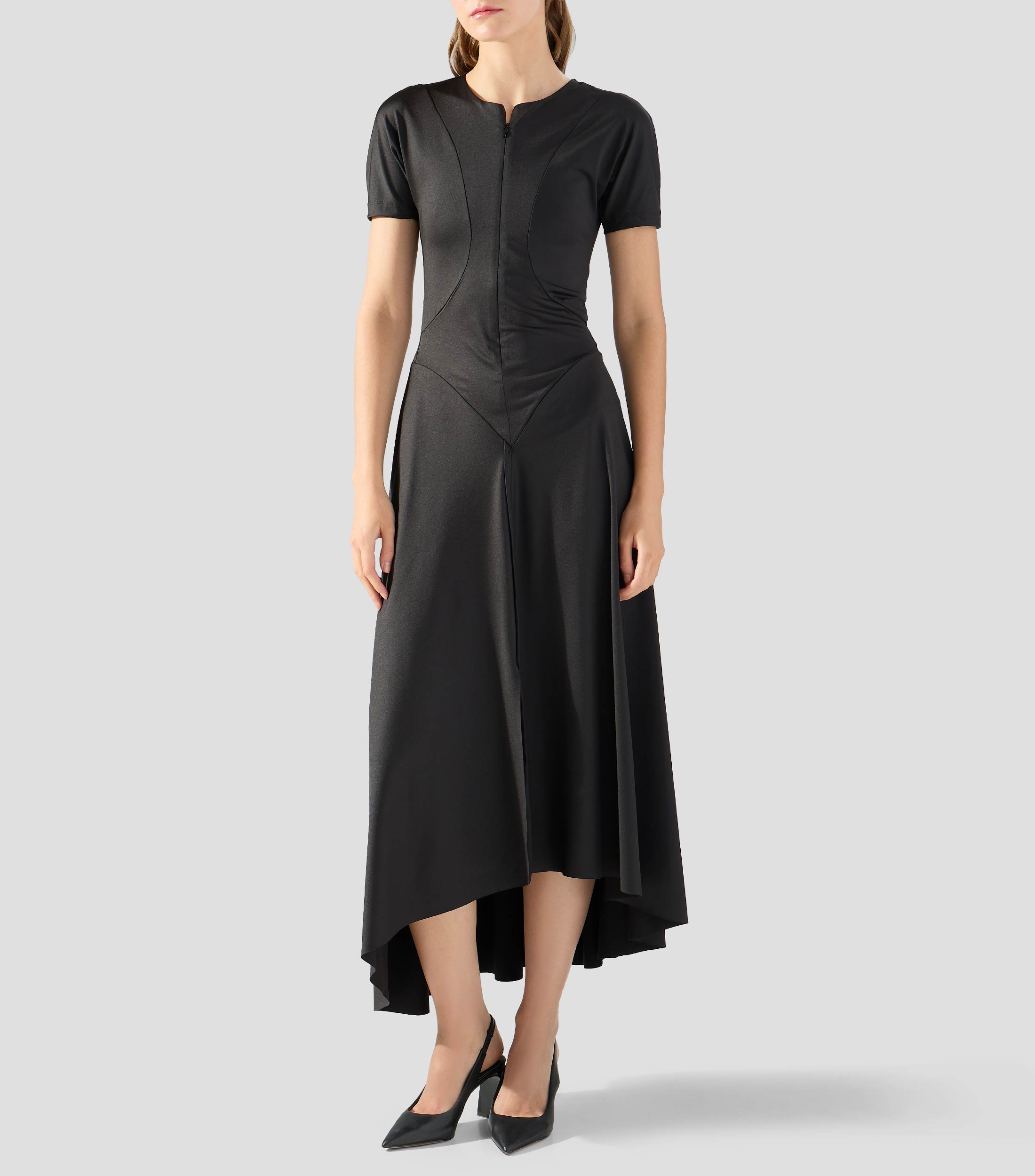 Vestido largo liso Mujer
