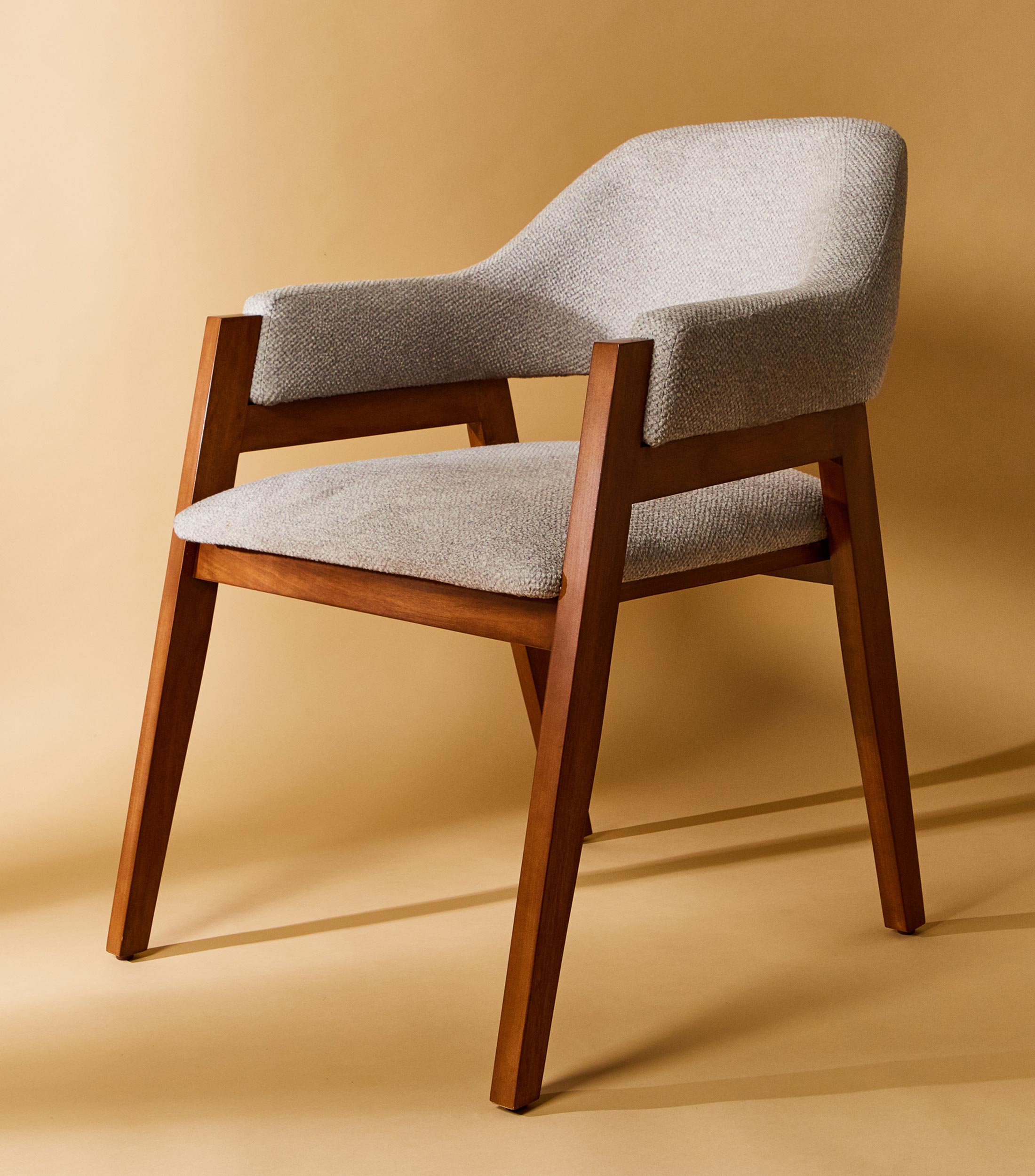 Silla Malta Holbox en madera Silver