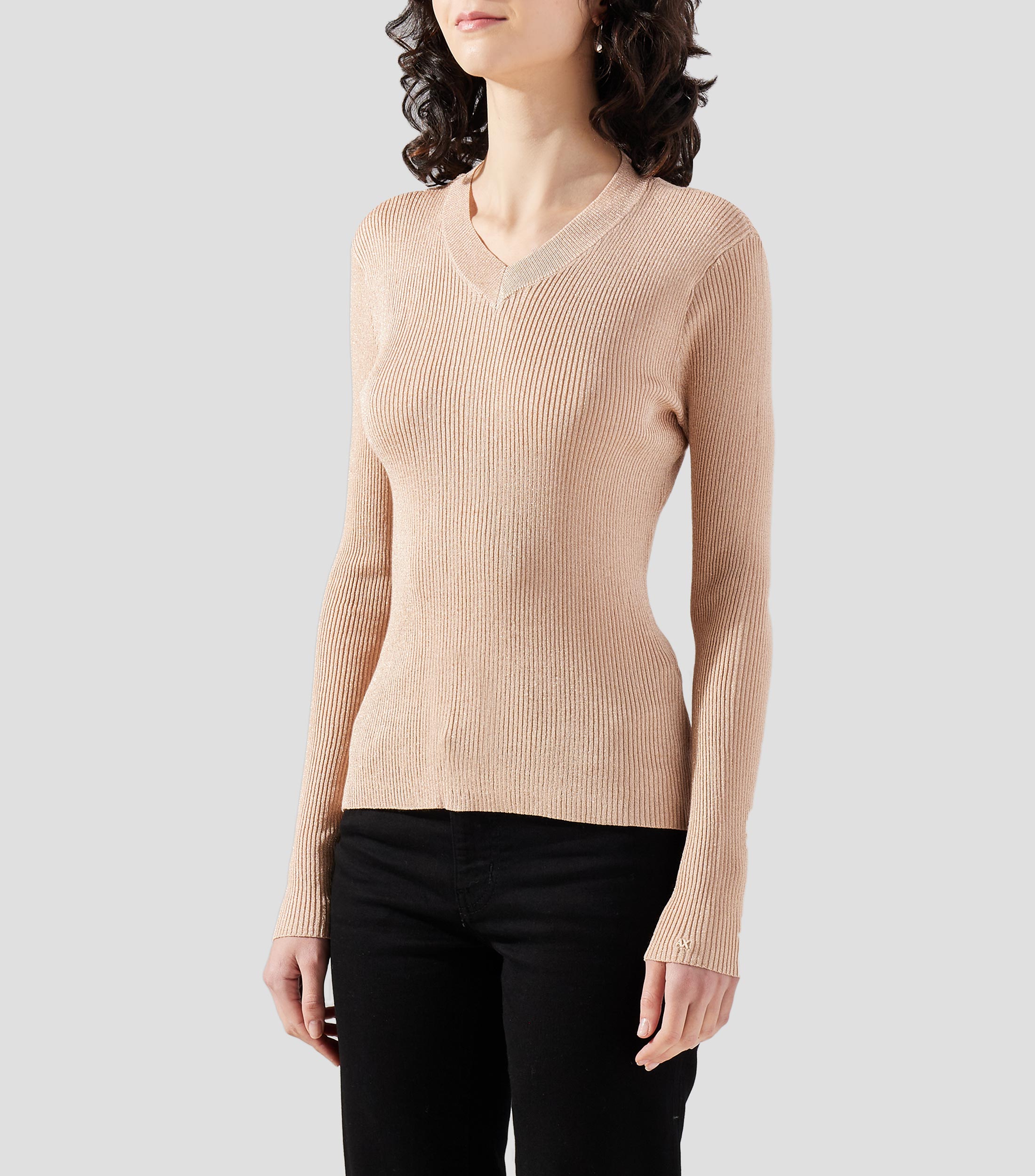 Suéter cuello V Mujer