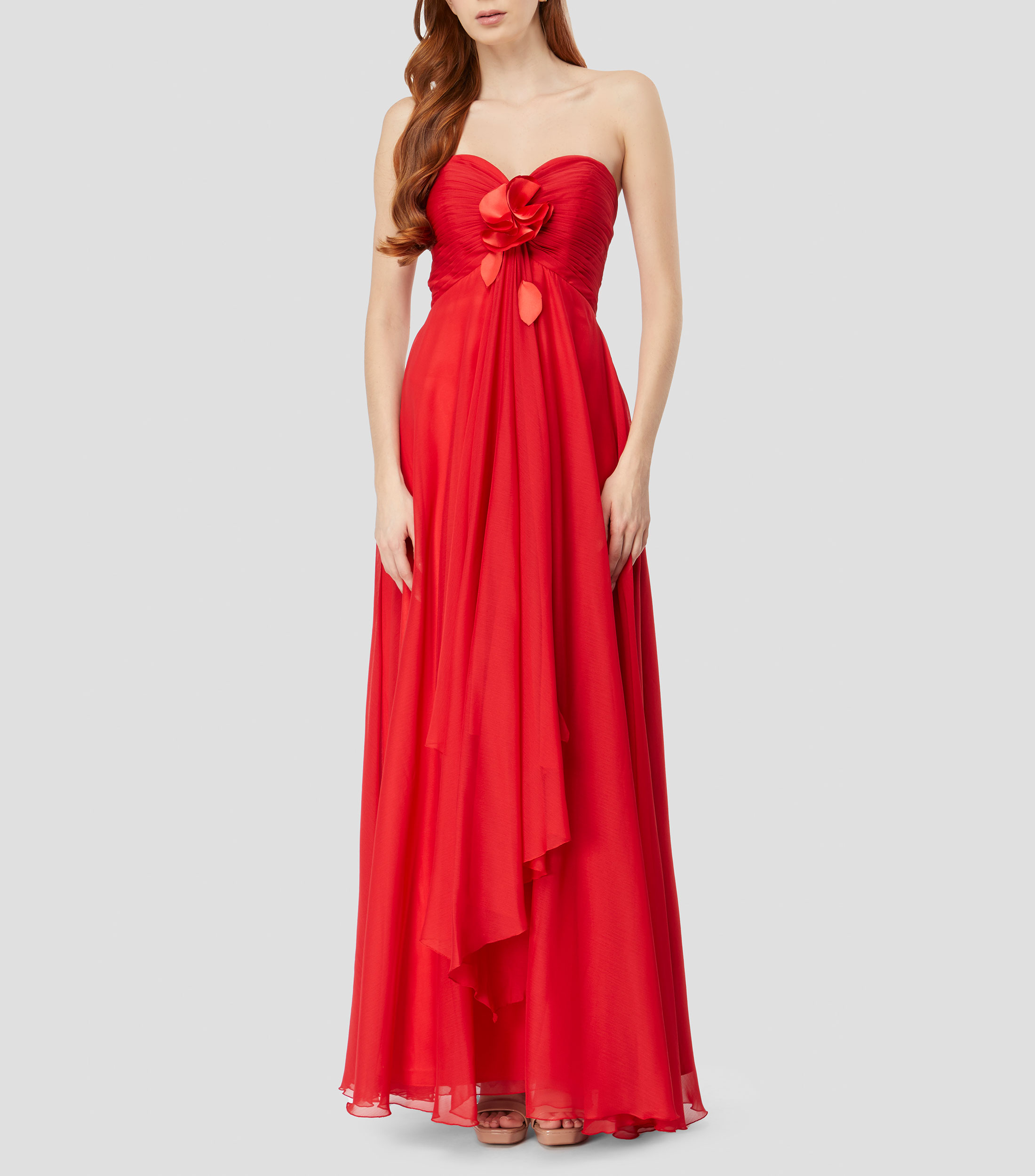 Vestido de fiesta largo liso Mujer