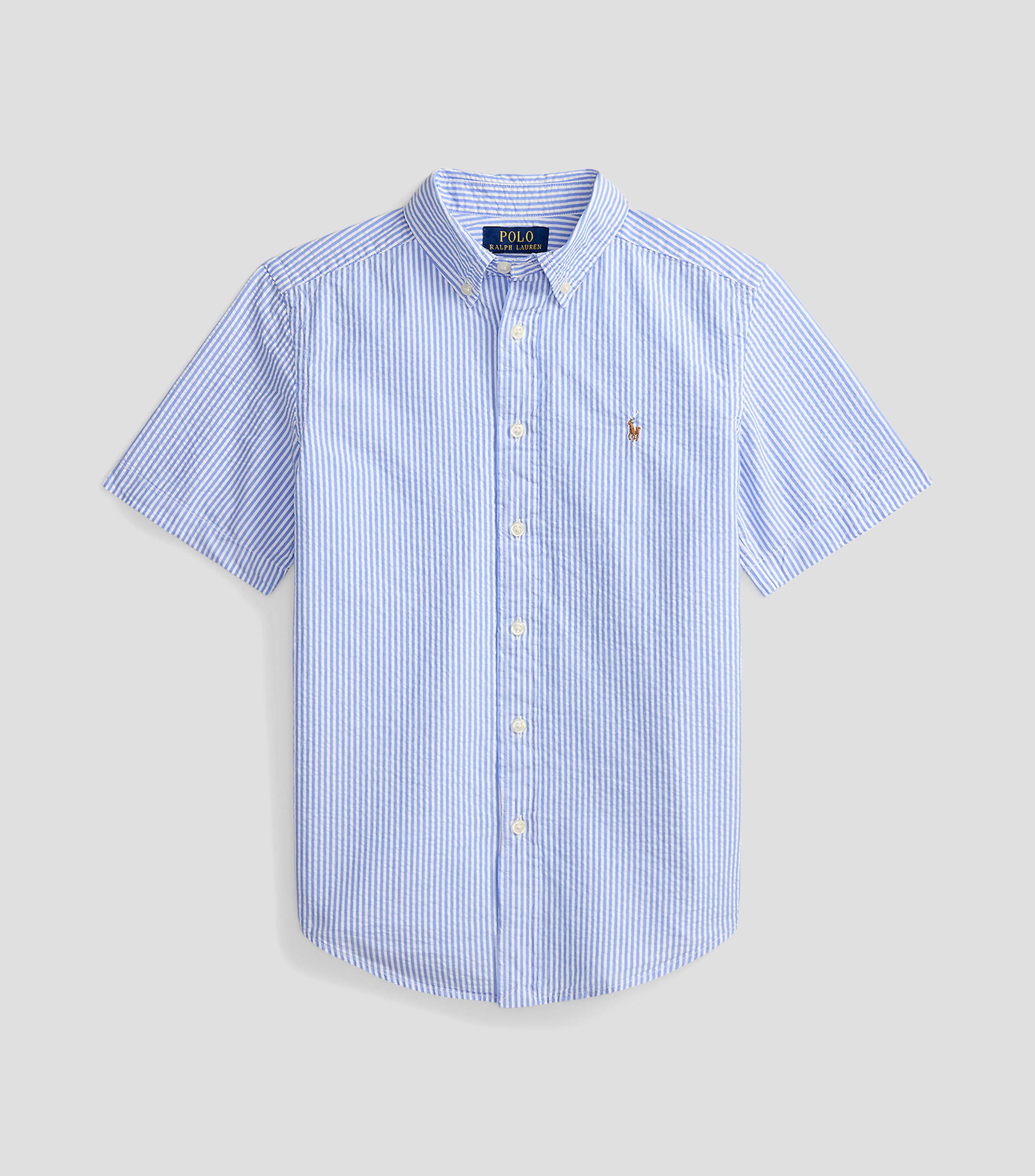 Camisa de rayas con manga corta Niño
