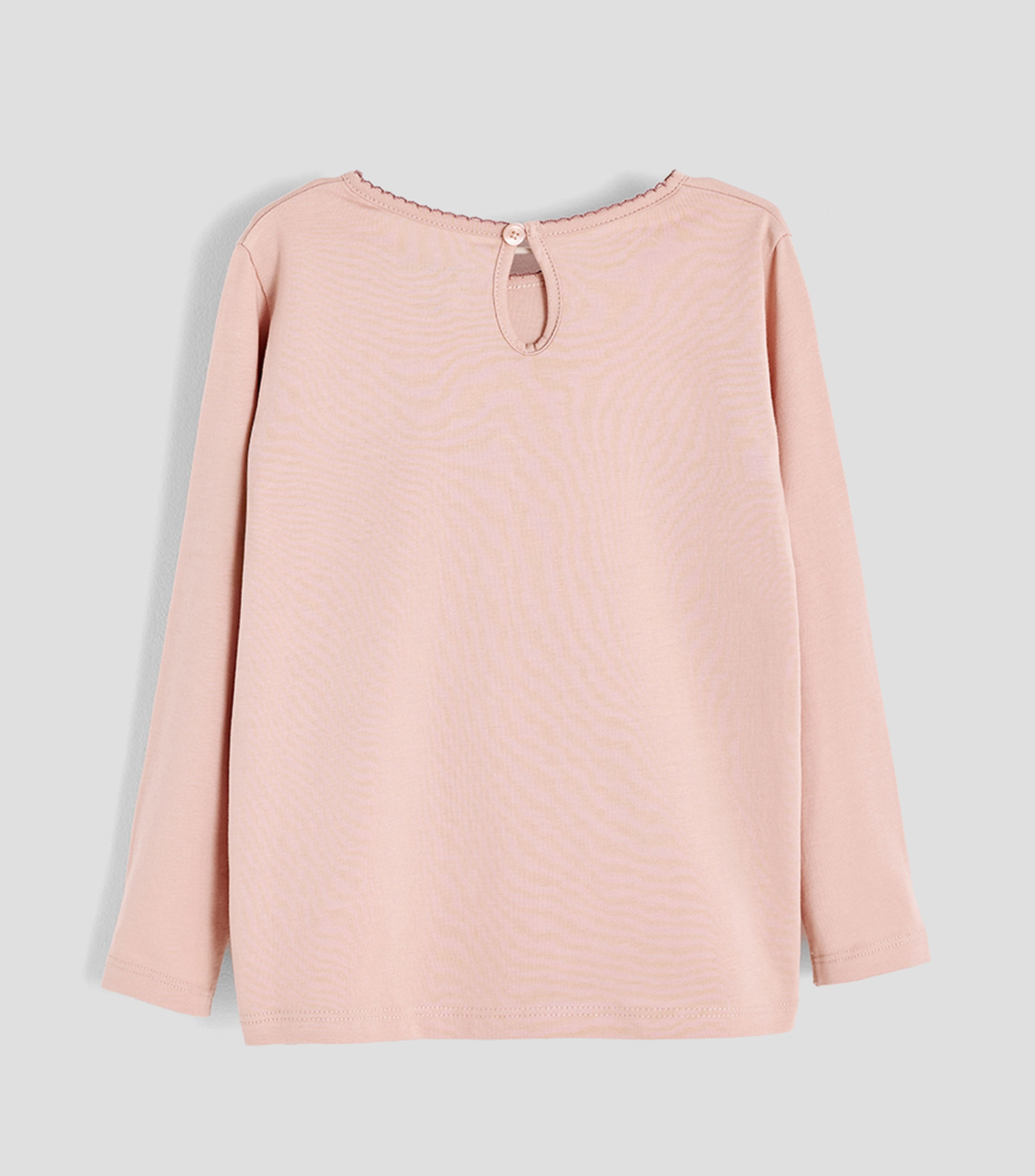 Playera cuello redondo manga larga estampada Bebé