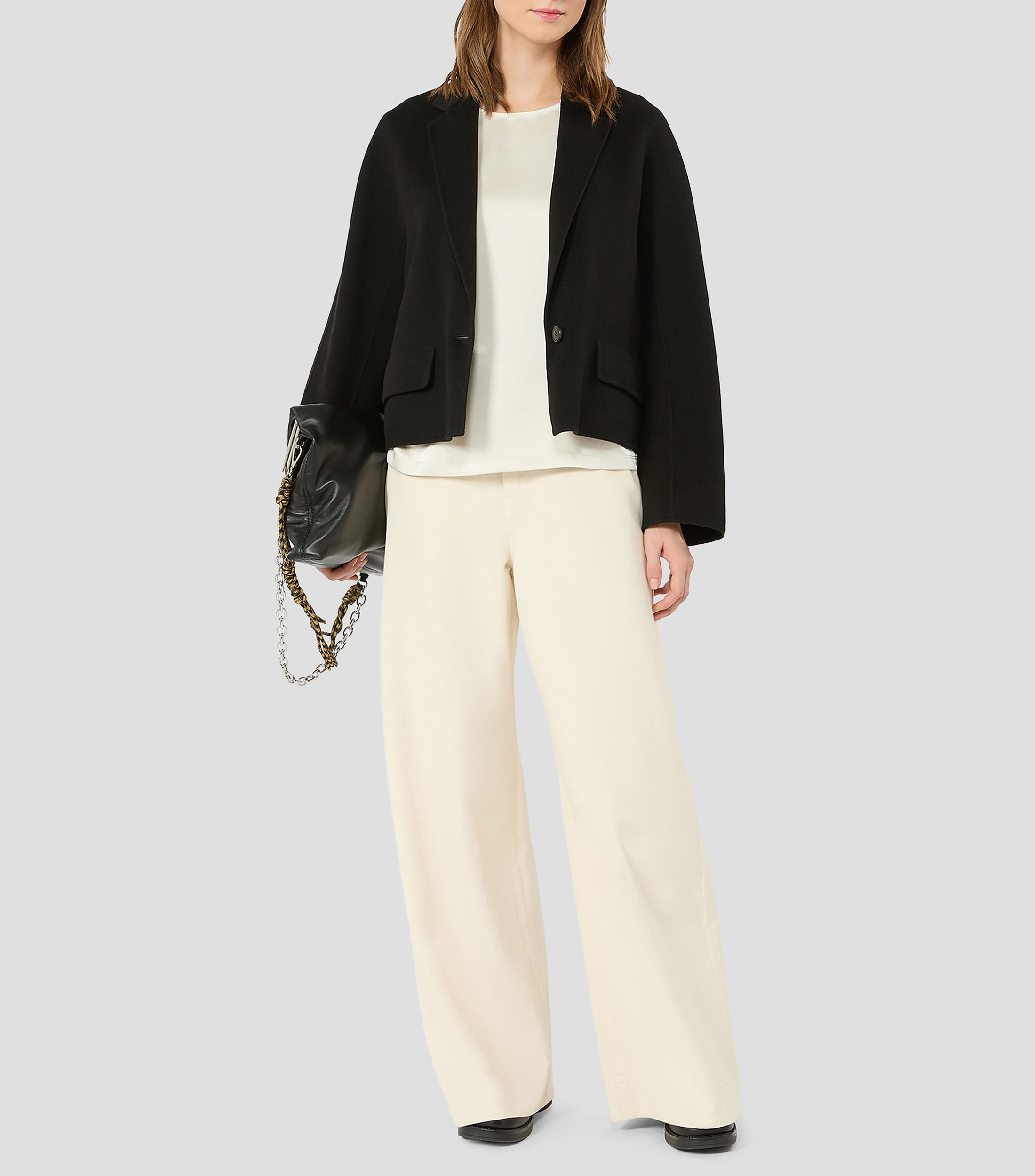 Blusa liso manga corta Mujer