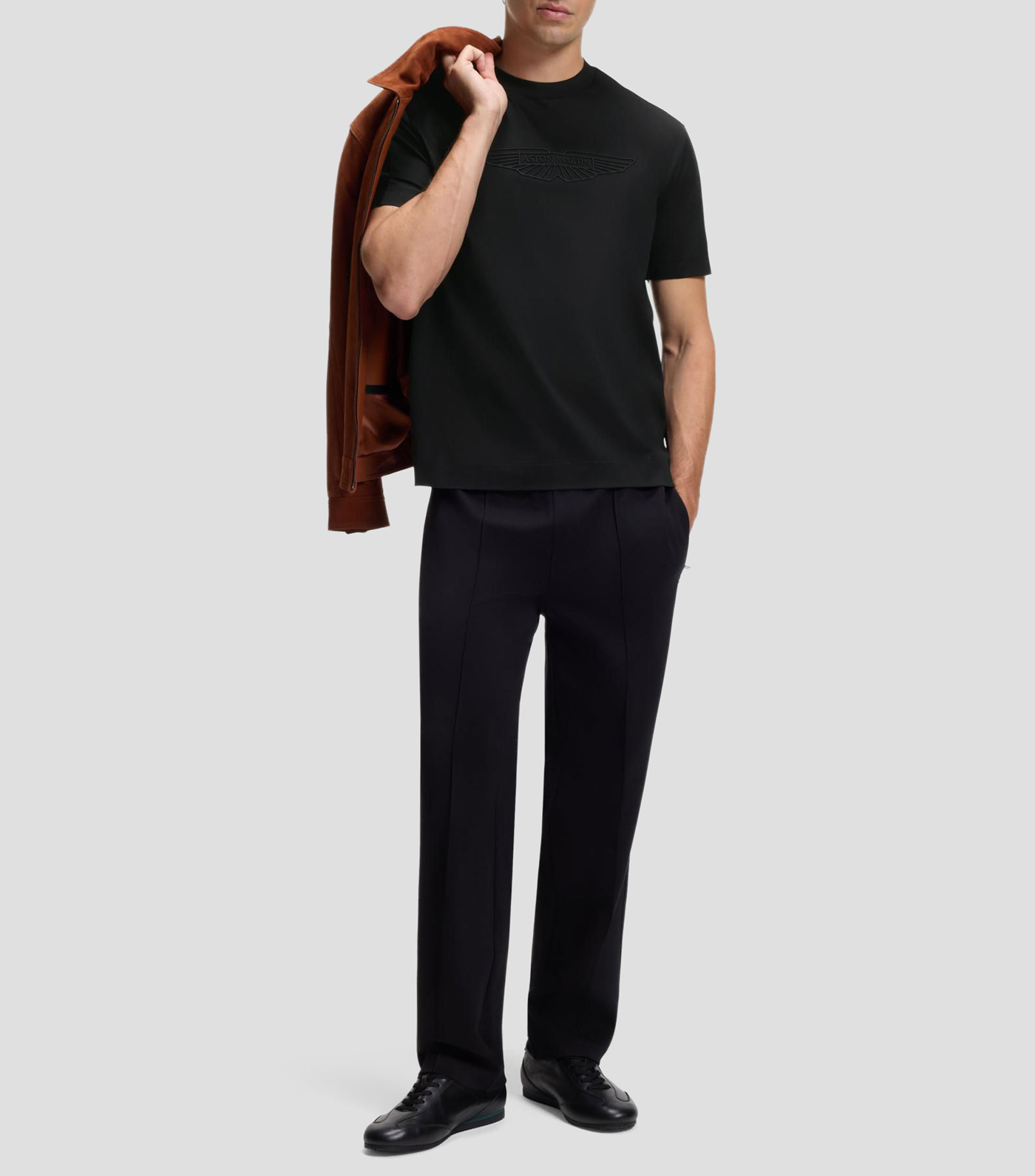 Playera Boss x Aston Martin de algodón mercerizado Hombre