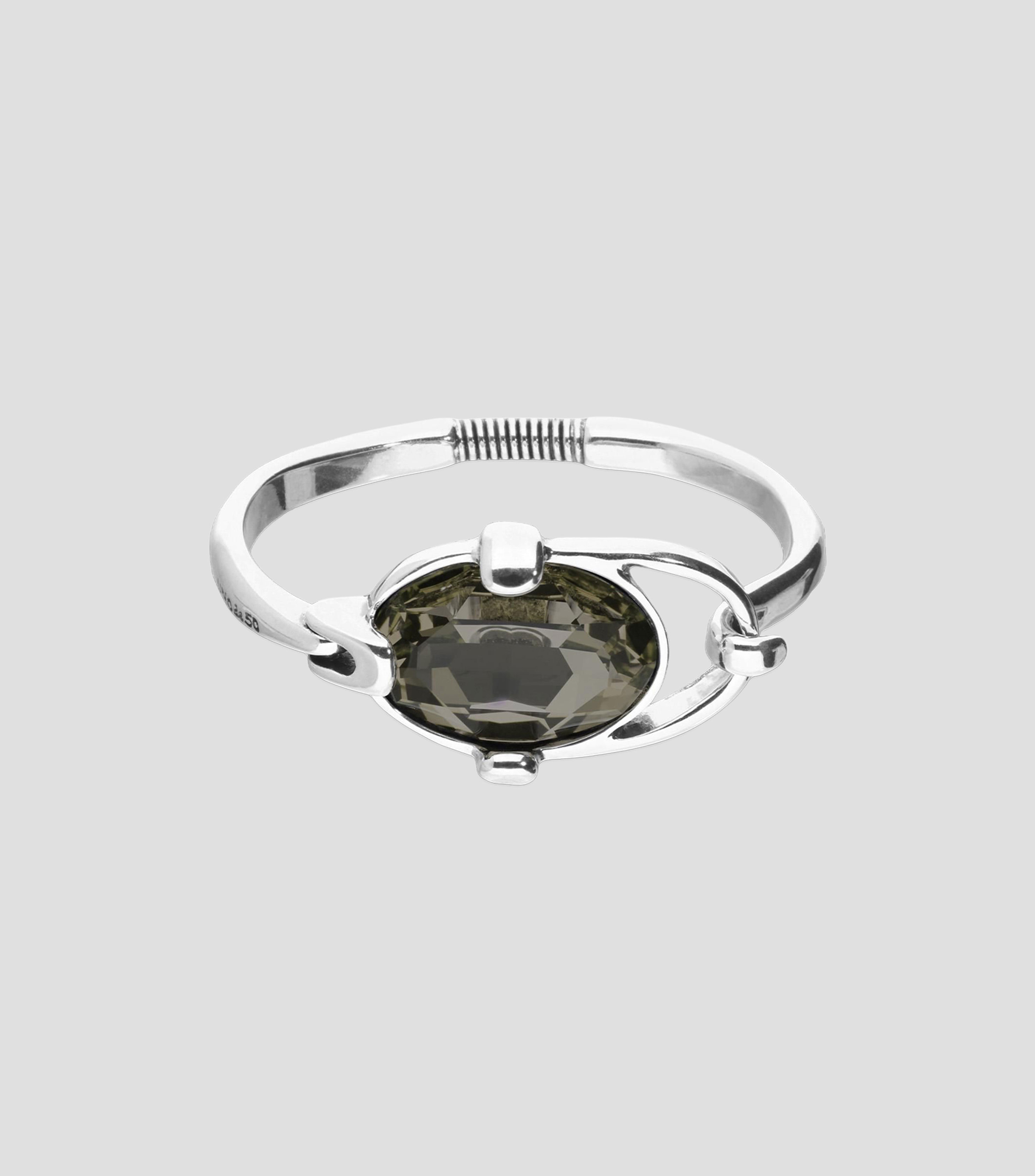 Pulsera con incrustación de cristal gris Mujer
