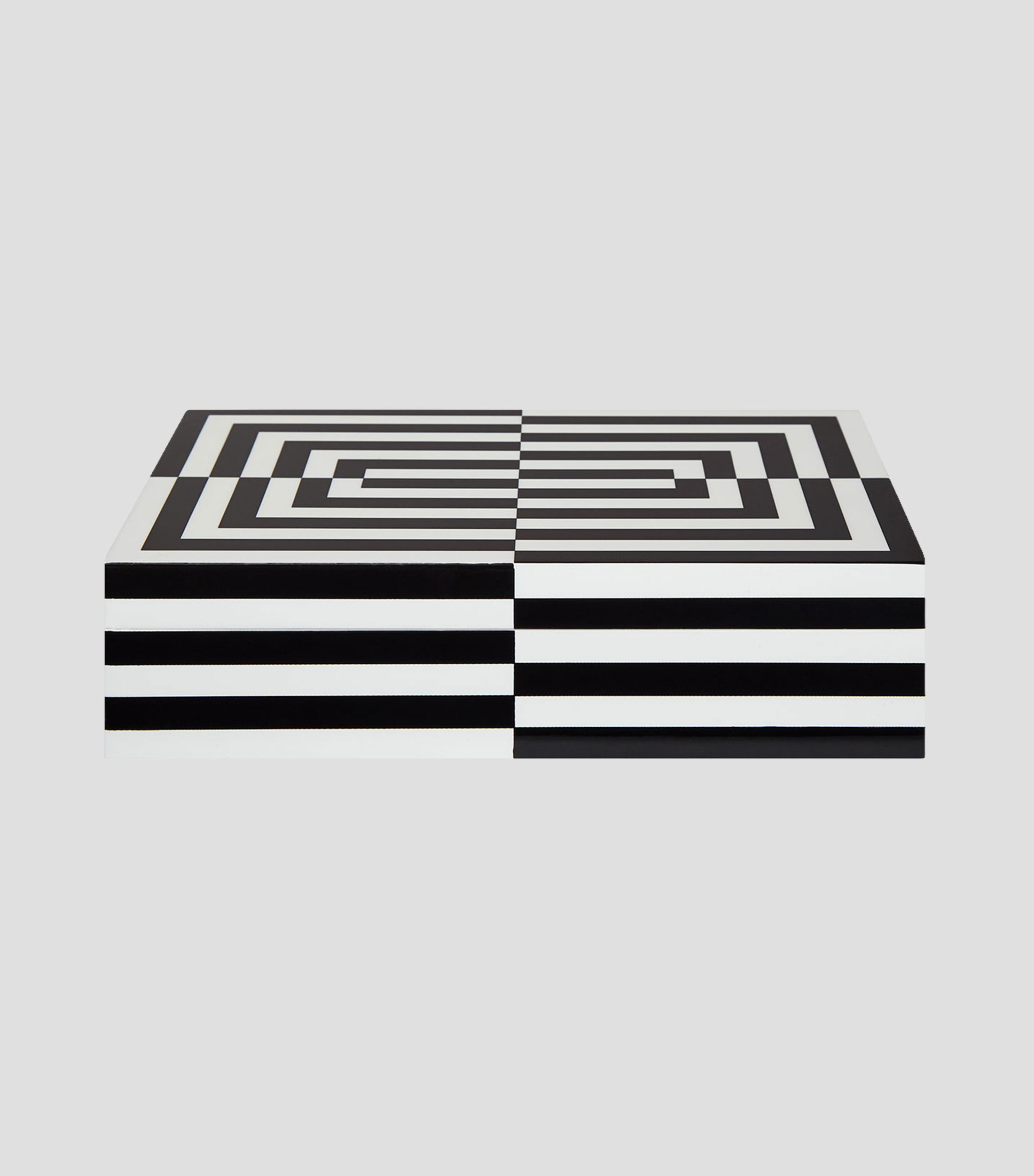 Caja decorativa Op Art en laca