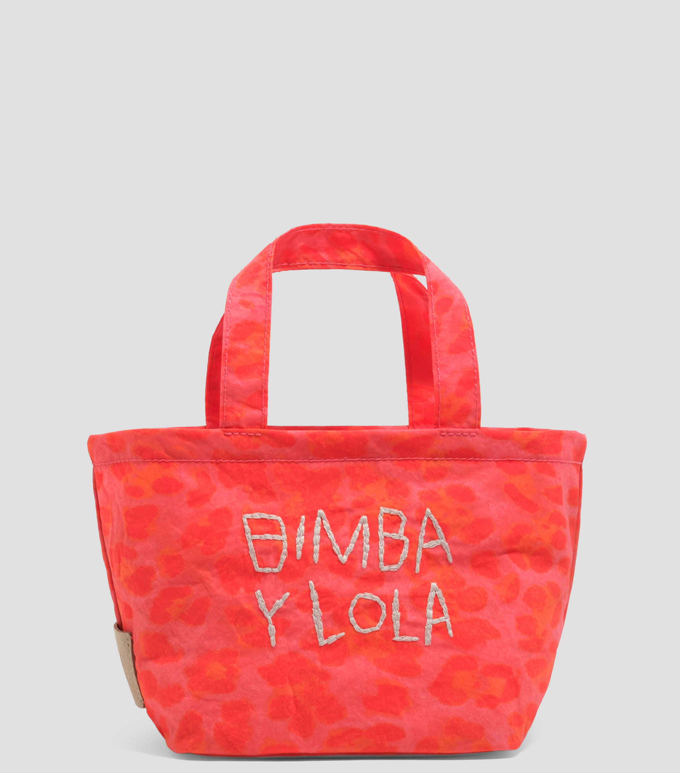 Bolsa mini nylon leopardo rosa Mujer