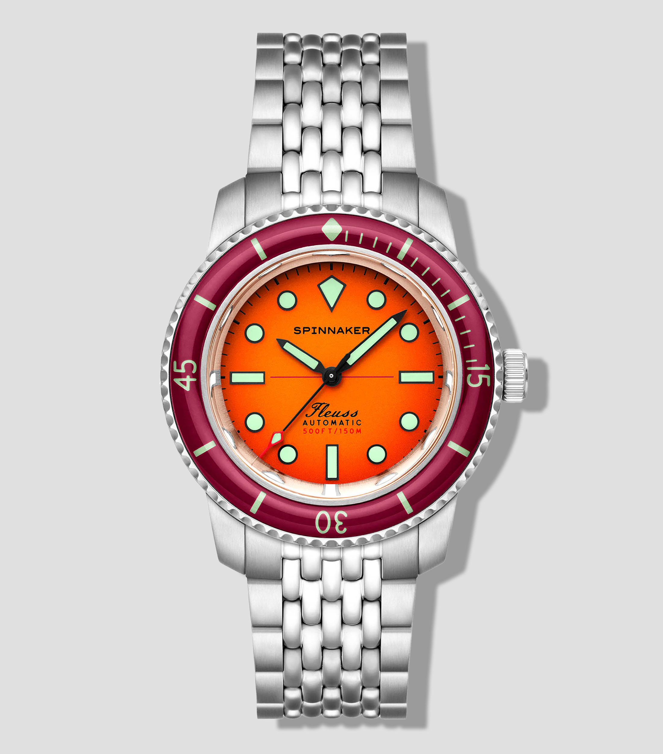 Reloj para Hombre Fleuss 40 Automatic Sunset Amber casual, plateado