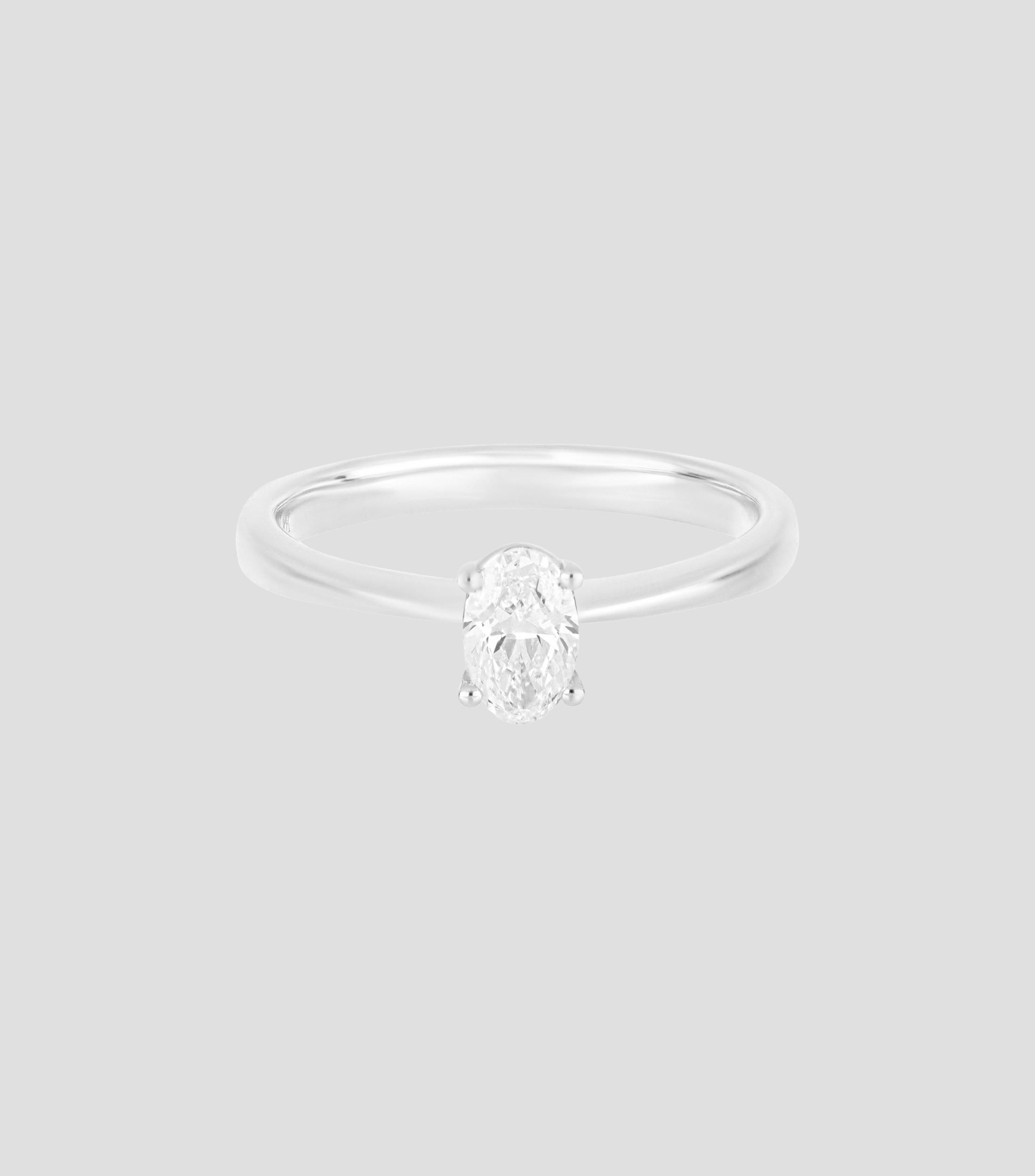 Anillo de compromiso en Oro blanco de 18 Kilates con diamante Mujer