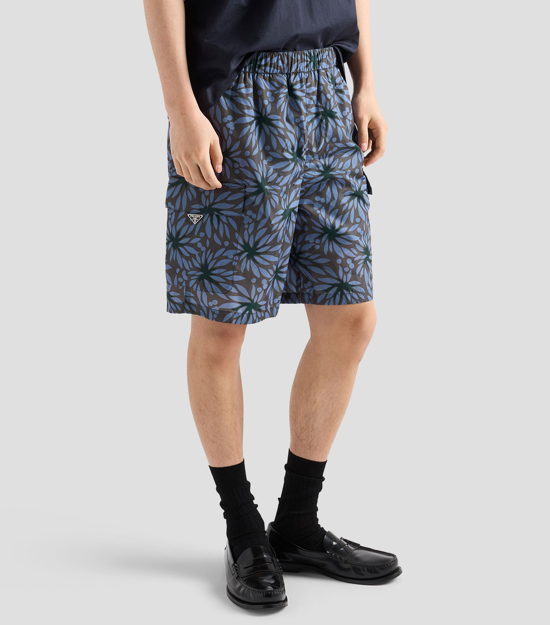 Traje de baño corto estampado Hombre