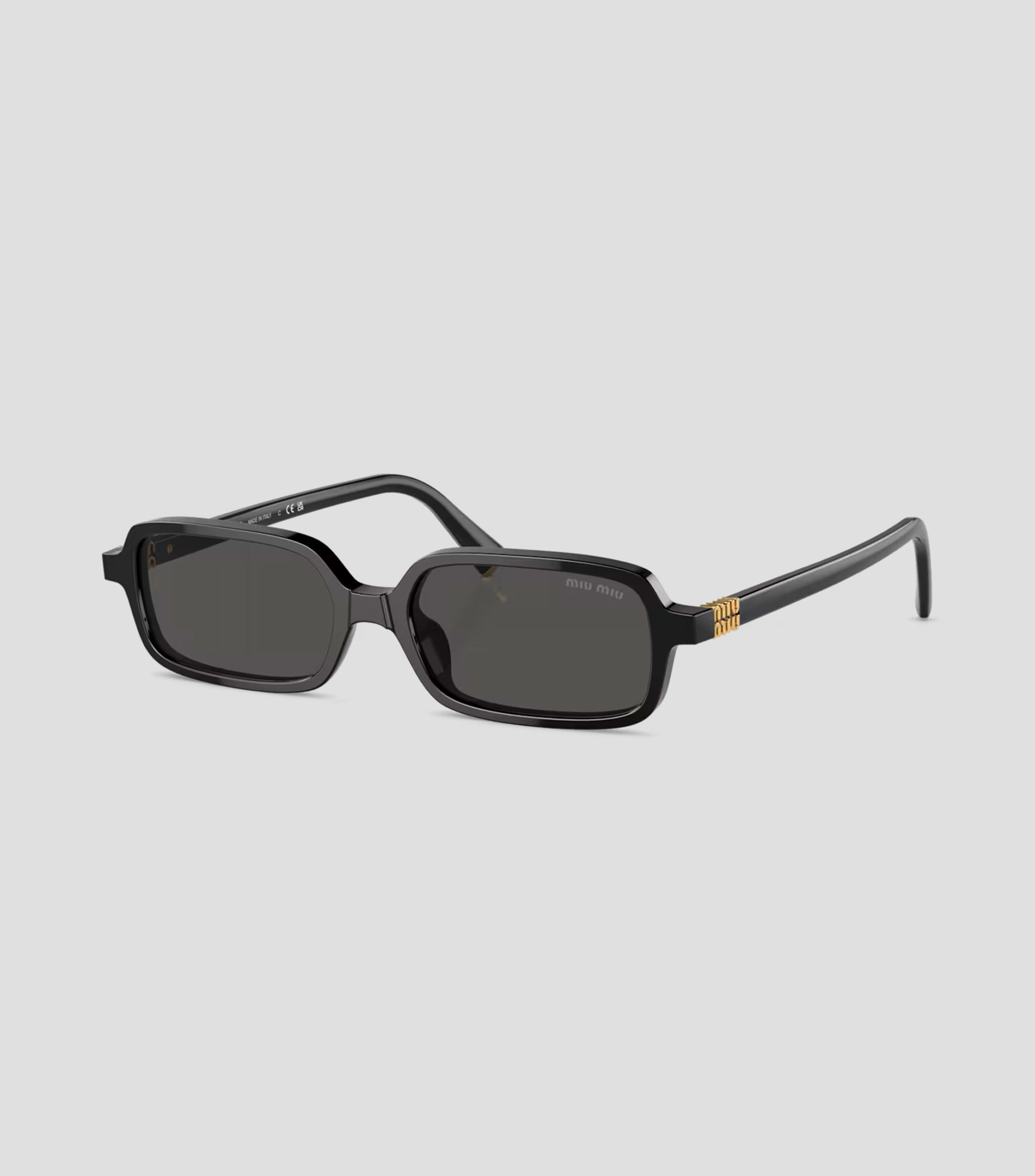 Lentes de sol rectangulares negros Mujer