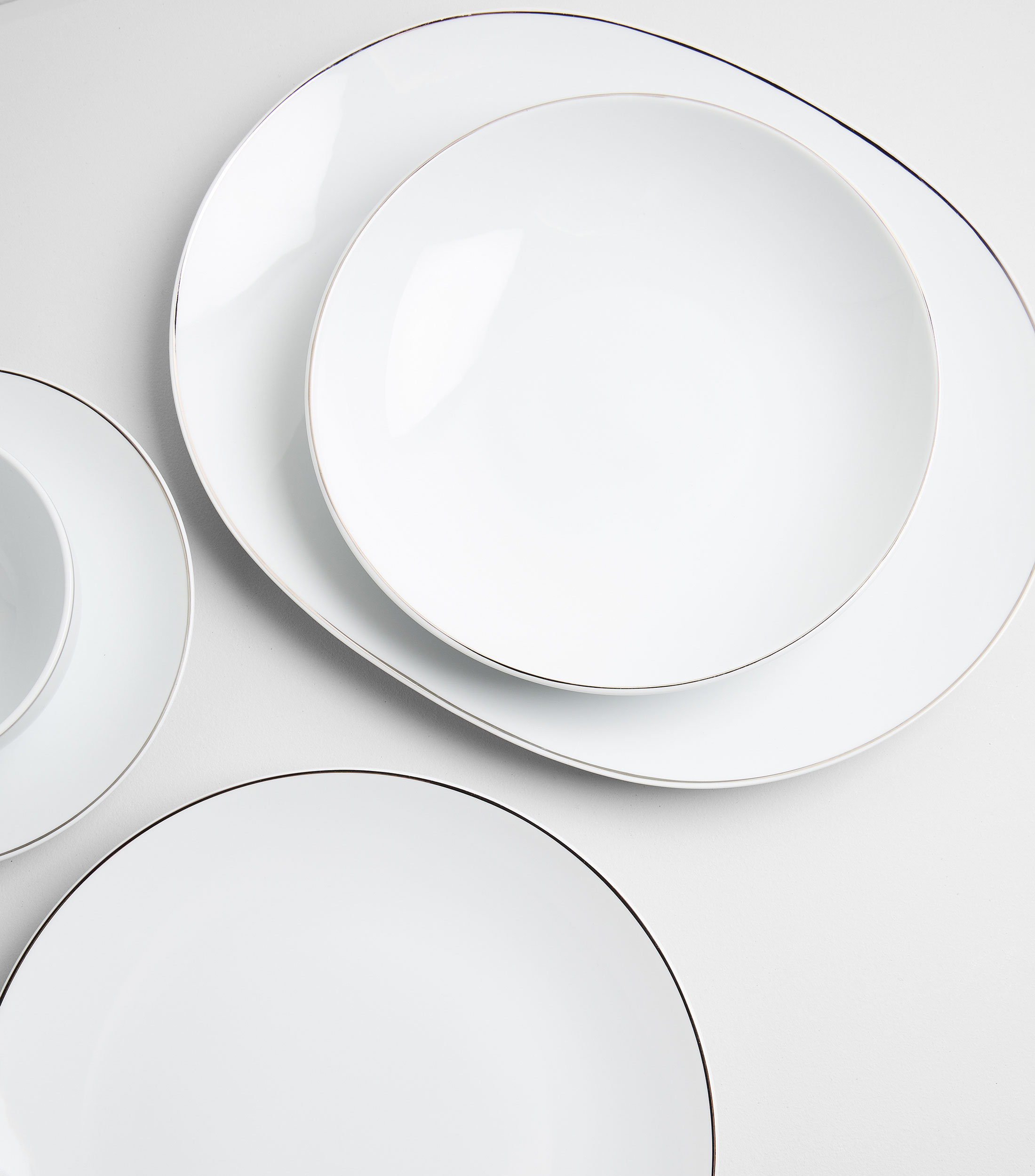 Plato hondo para sopa Bright en porcelana blanca
