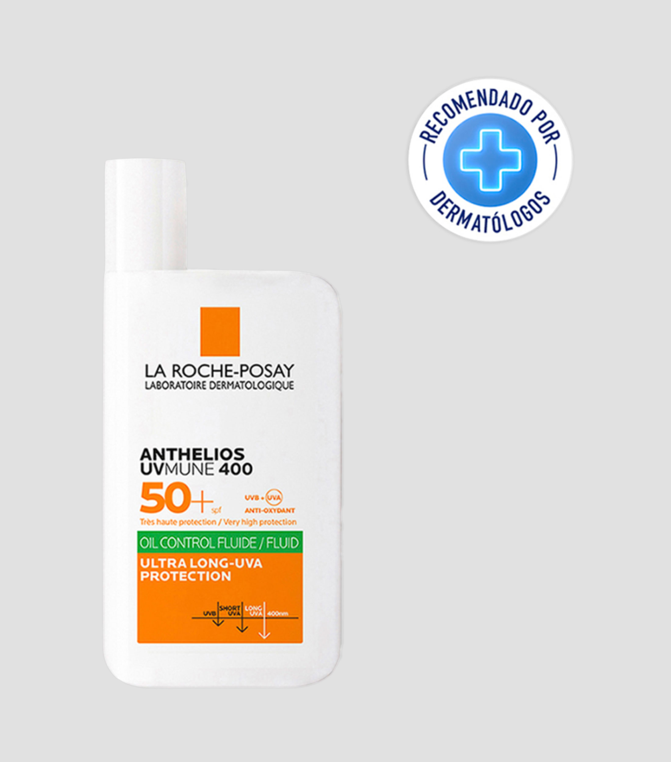 Protector Facial Anthelios UV Mune 400 Oil control Fluido FPS 50, 50 ml