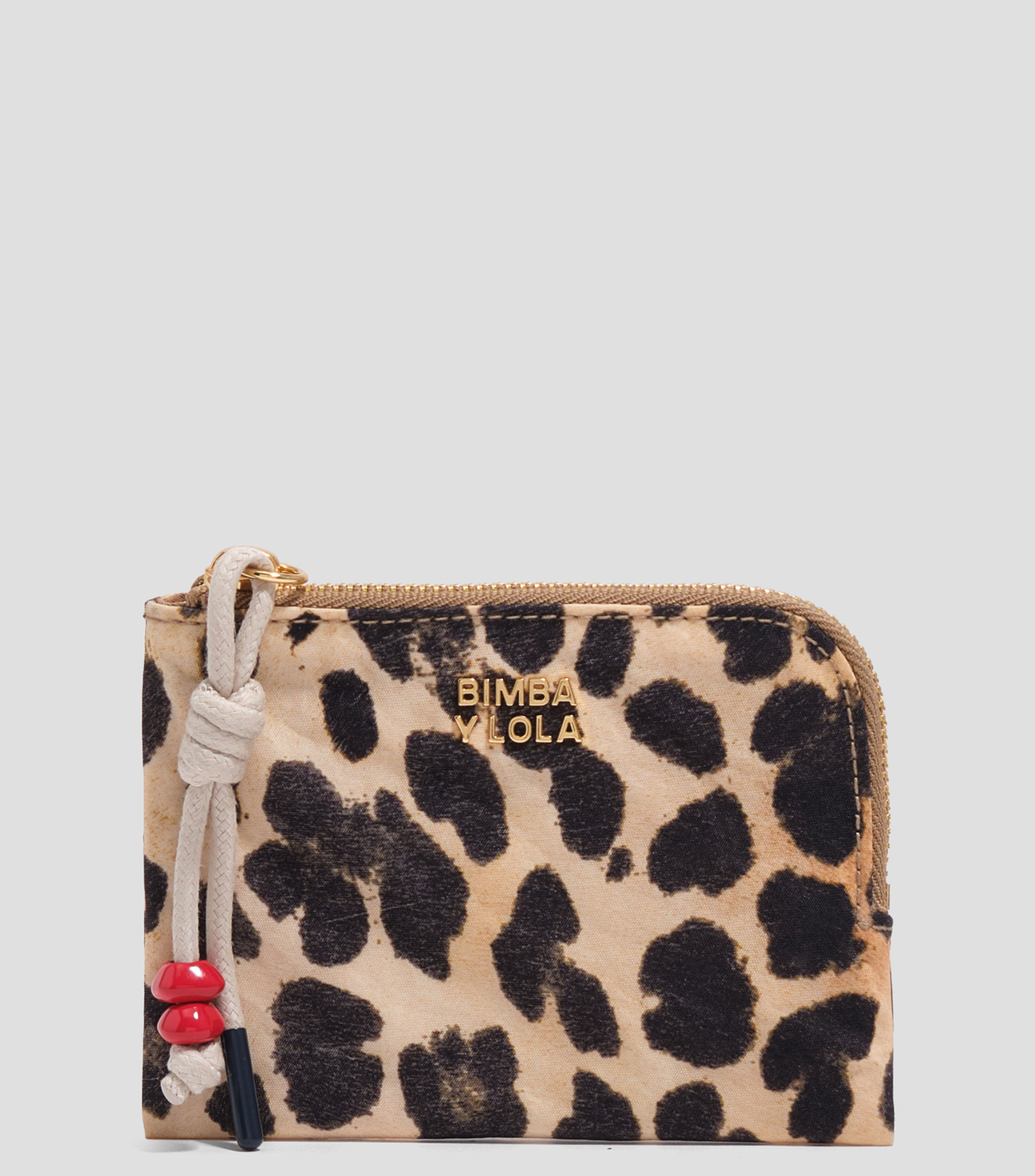 Monedero nylon leopardo natural Mujer